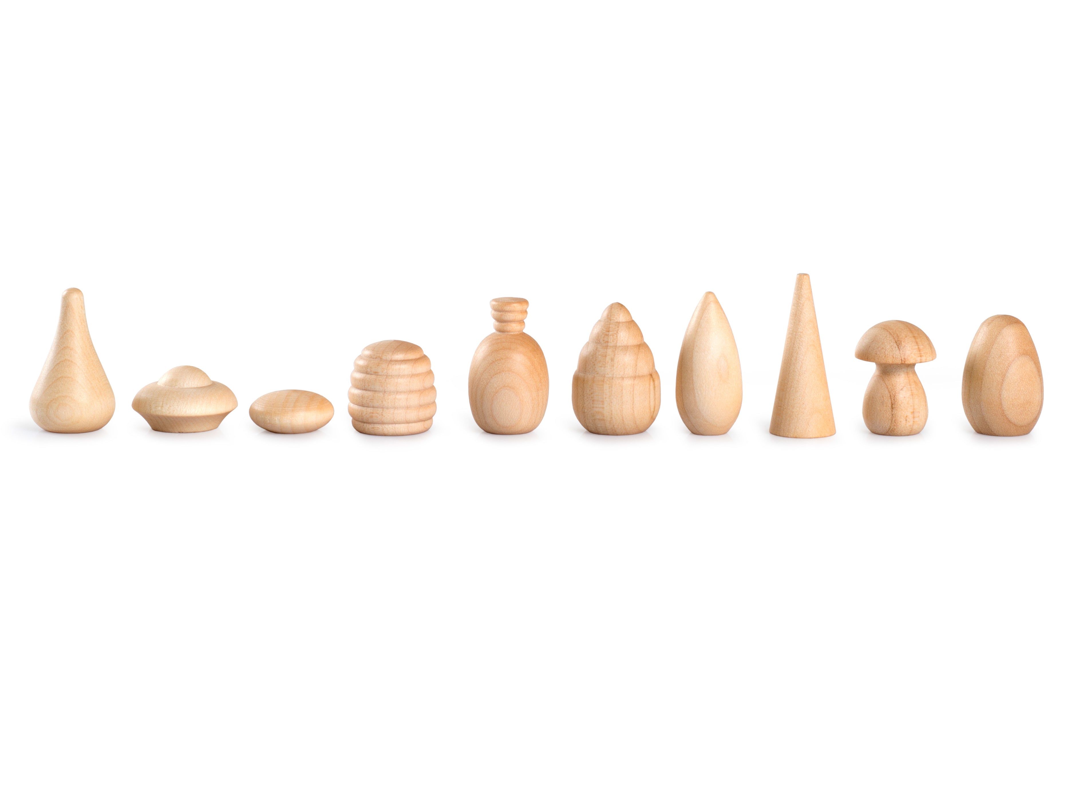 Grapat Mandala Naturals Wooden Toy Set - 36 Pieces Waldorf Inspired Open-Ended Play for Kids - Perfect for Montessori, Sensory Bins, and Early Learning Activities