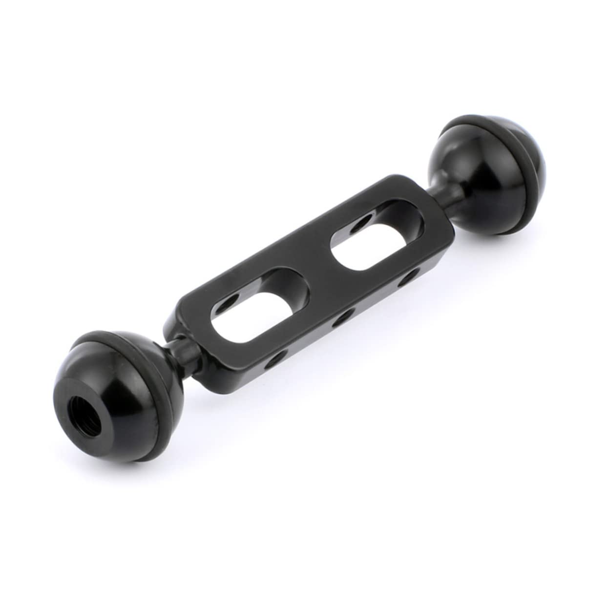 CLISPEED 13cm Aluminum Alloy Dual Ball Arm for Underwater Torch Diving - Adjustable Mounting Bracket for Scuba Diving Lights & Underwater Photography Equipment