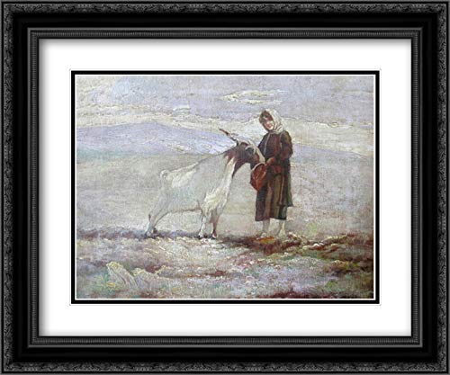 Polychronis Lembesis Museum Art Print - 24x20 Black Ornate Framed Double Matted Wall Art - Perfect for Living Room, Bedroom & Office Decor