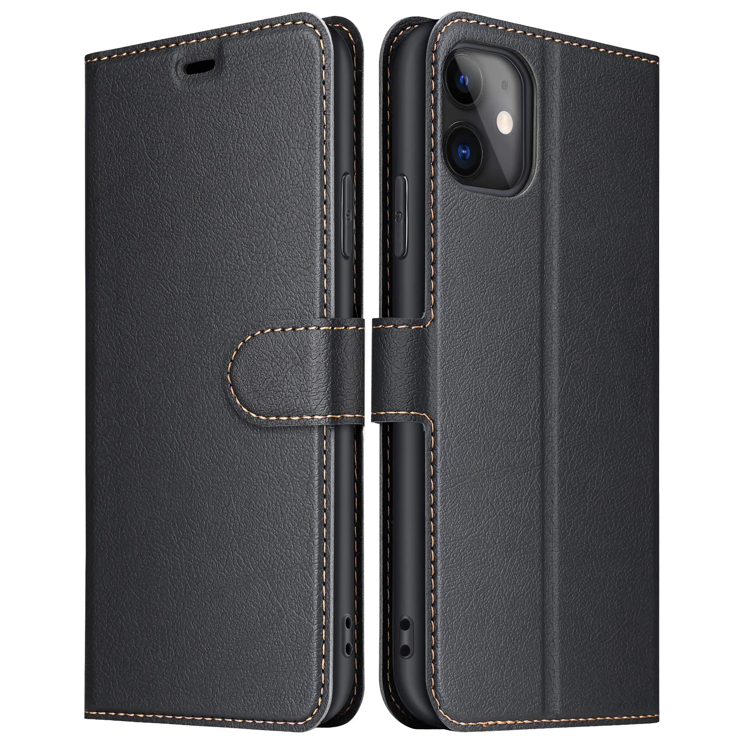 Premium PU Leather Flip Wallet Case for iPhone 11 - Slim Protective Cover with Card Slots | Compatible with Apple iPhone 11 (Black) | Perfect for Business, Travel & Everyday Use