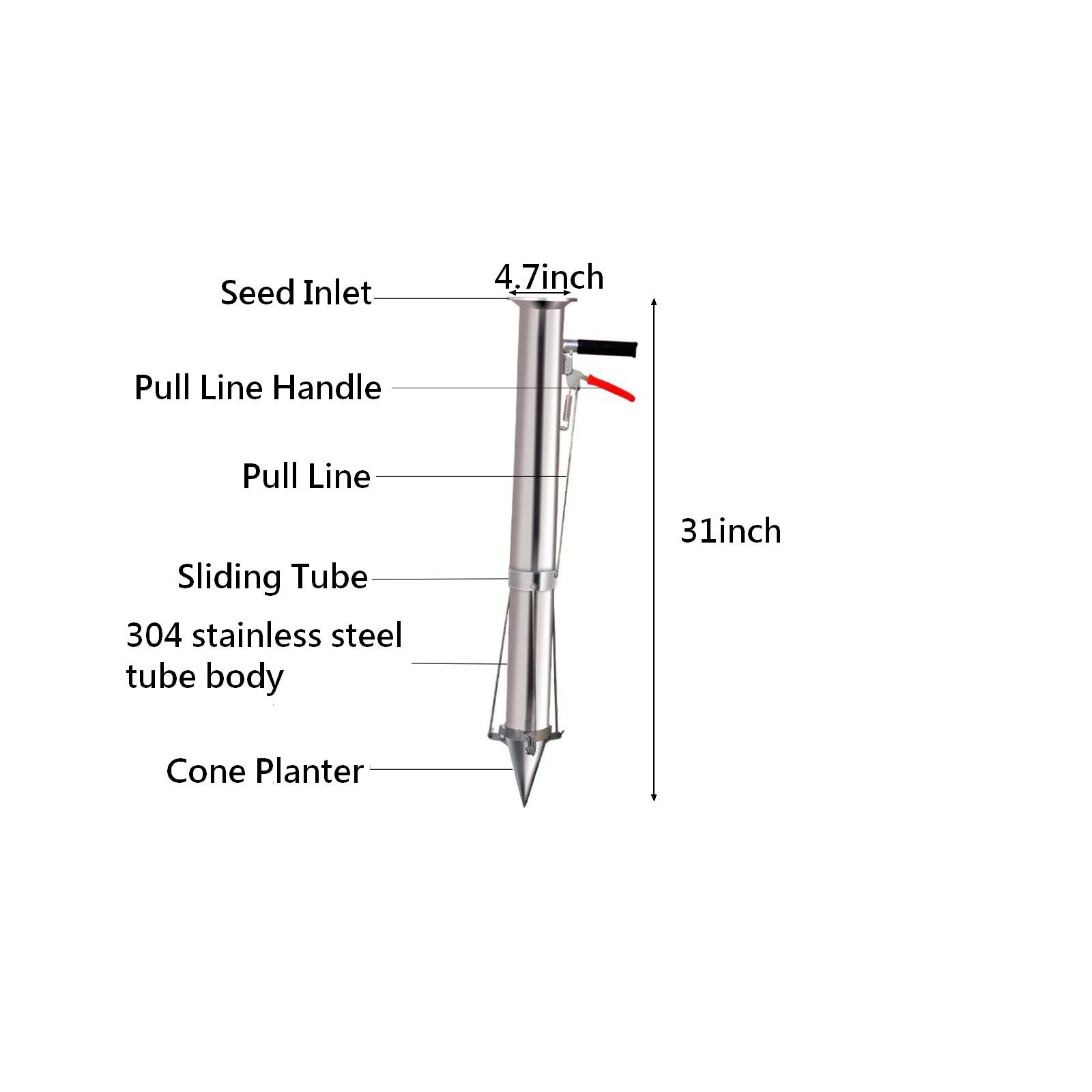 TECHTONGDA Seedling Transplanter Tool - Heavy Duty Garden Transplanting Tool for Vegetables, Flowers & Plants - Perfect for Home Gardening, Farm & Greenhouse Use