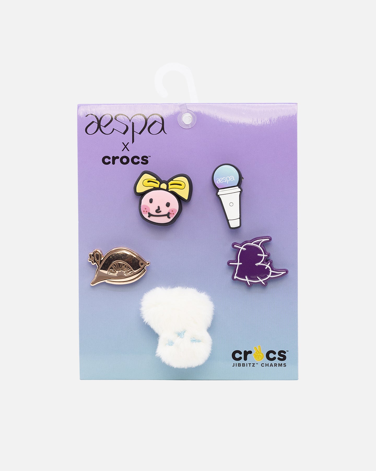 Aespa X Crocs 5-Pack Jibbitz™ Charms - Multi-Colored Shoe Accessories for Kpop Fans & Crocs Lovers - Perfect for Customizing Your Clogs, Sandals & Sneakers