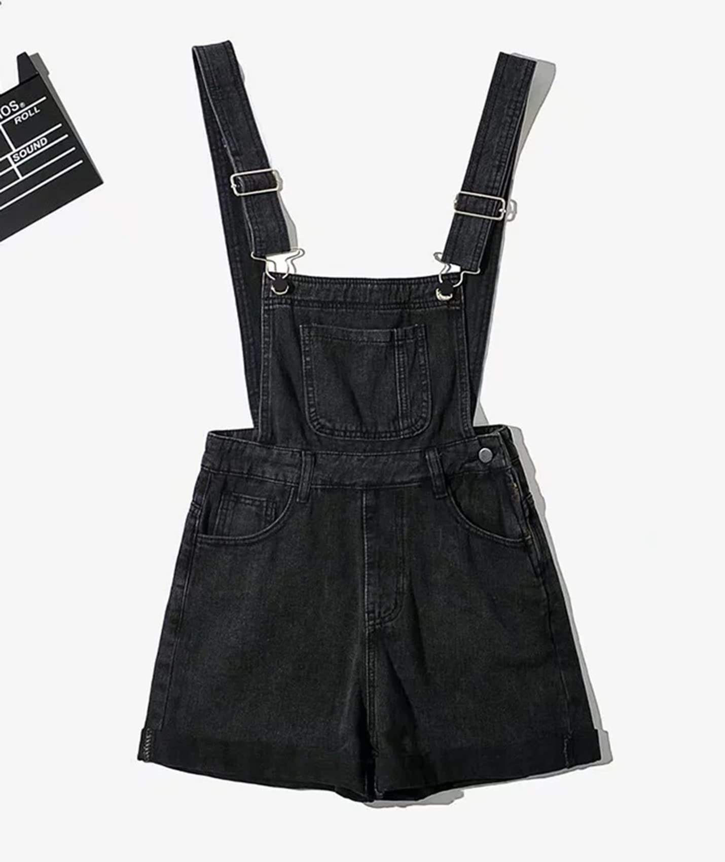 HaoMay Women's Denim Shortalls Romper - Casual Bib Overalls Jumpsuit with Jean Shorts | Perfect for Summer Outfits, Music Festivals & Casual Wear