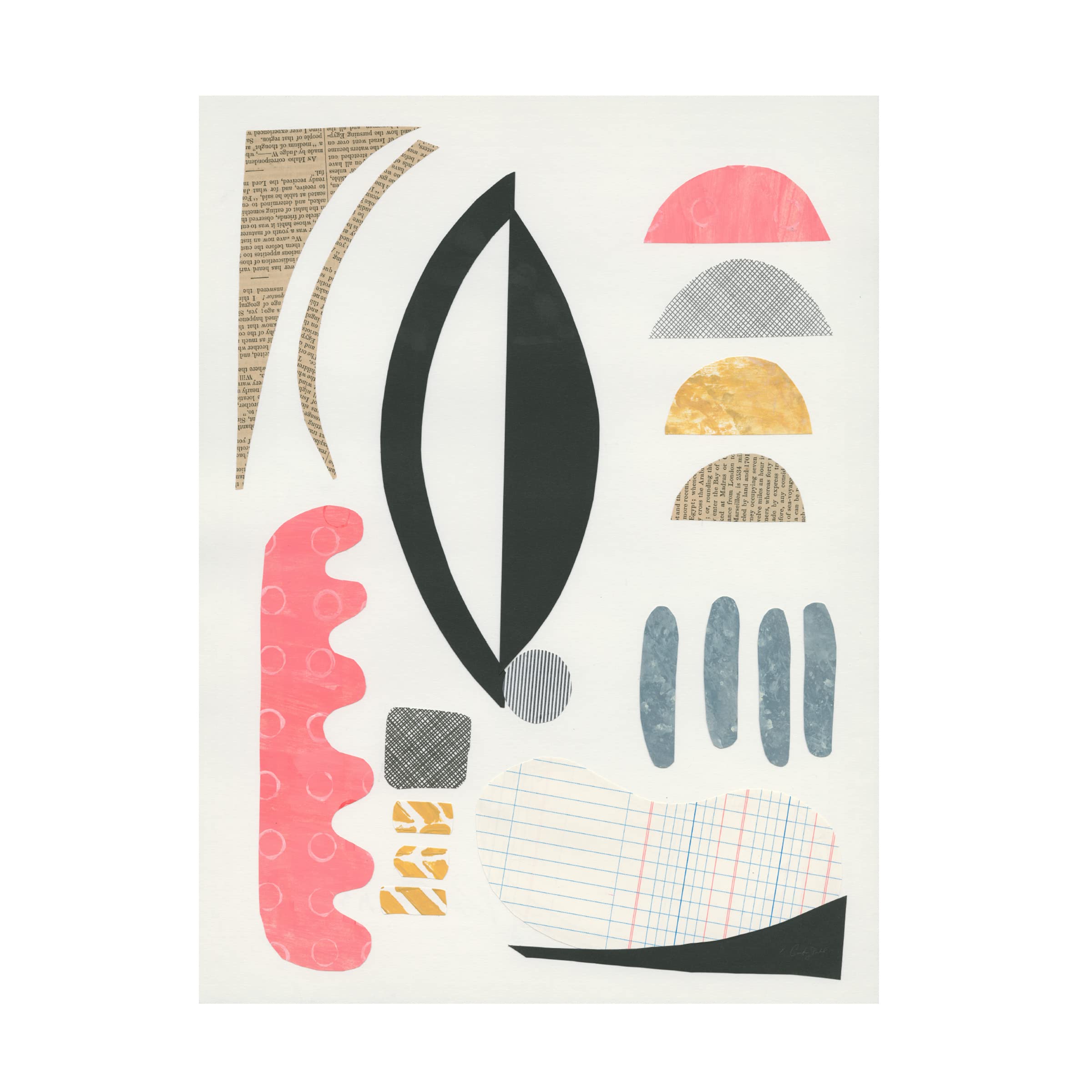 Courtney Prahl 'Mixed Shapes II' Abstract Canvas Wall Art - Modern Home Decor for Living Room, Bedroom & Office