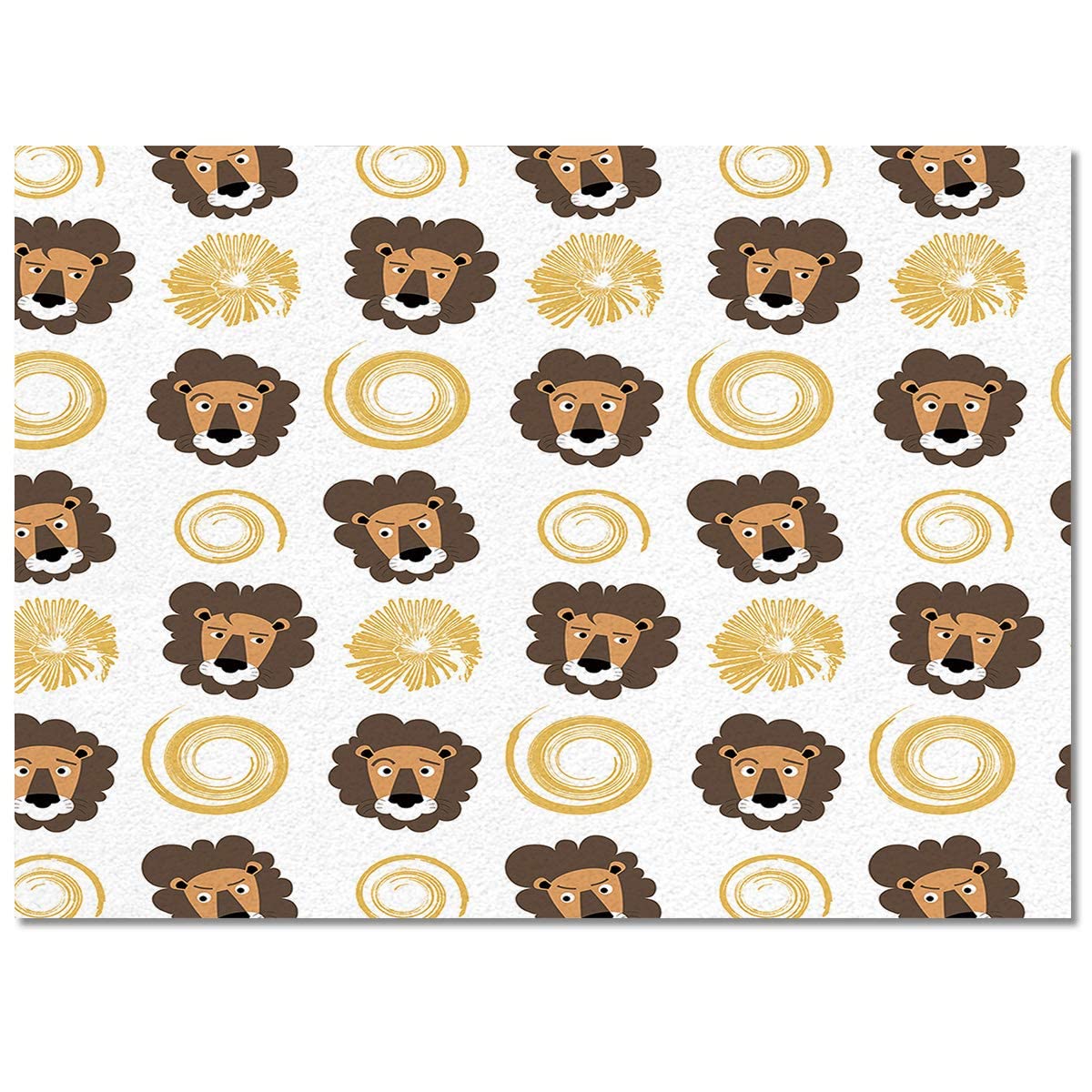 Cute Cartoon Animal Lion Area Rug - Soft Washable Non-Slip Carpet for Kids Bedroom, Living Room, Nursery & Playroom | 5.3ft x 4ft Cozy Floor Mat for Boys Girls Room Decor