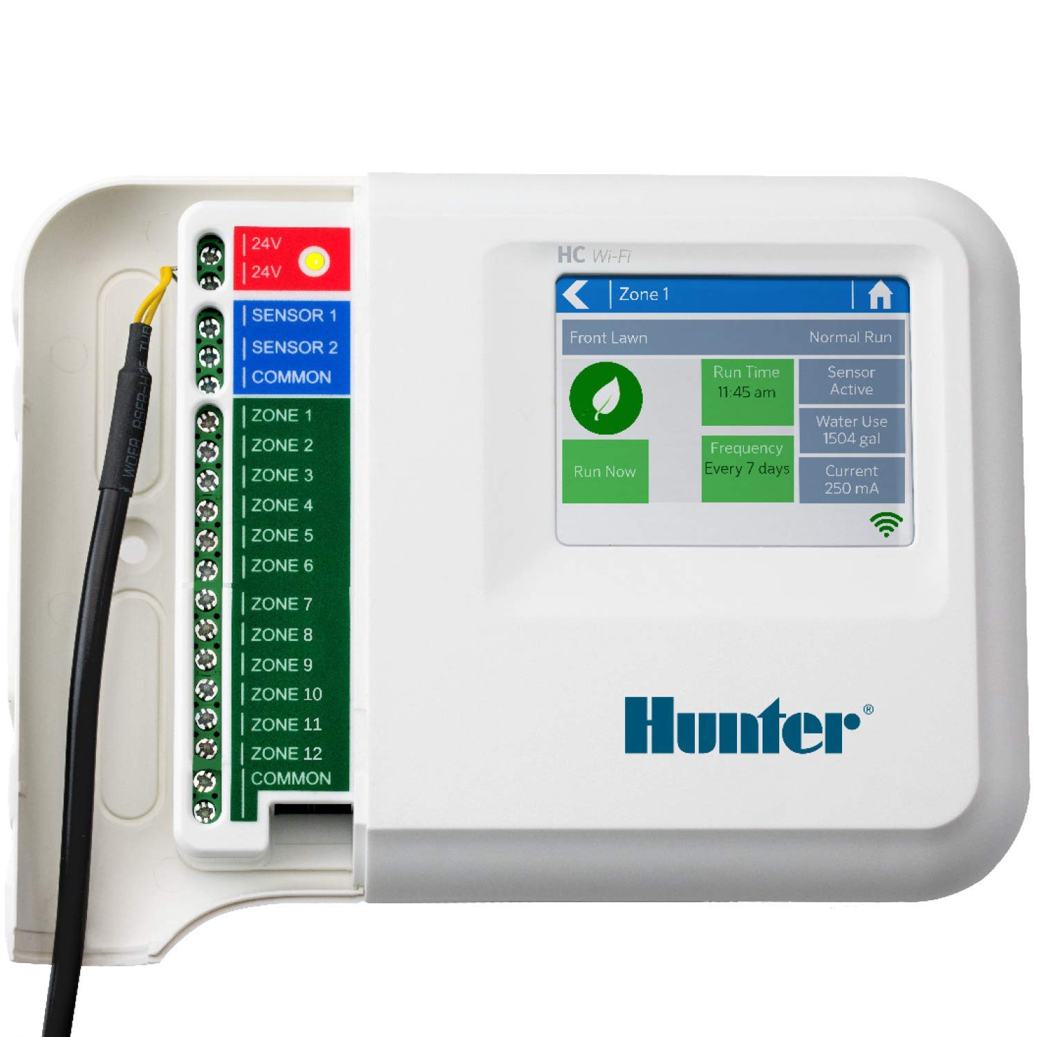 Hunter Industries Hydrawise HC 12-Station Smart Indoor Irrigation Controller - WiFi Enabled for Easy Lawn & Garden Watering Management | Perfect for Homeowners & Landscapers