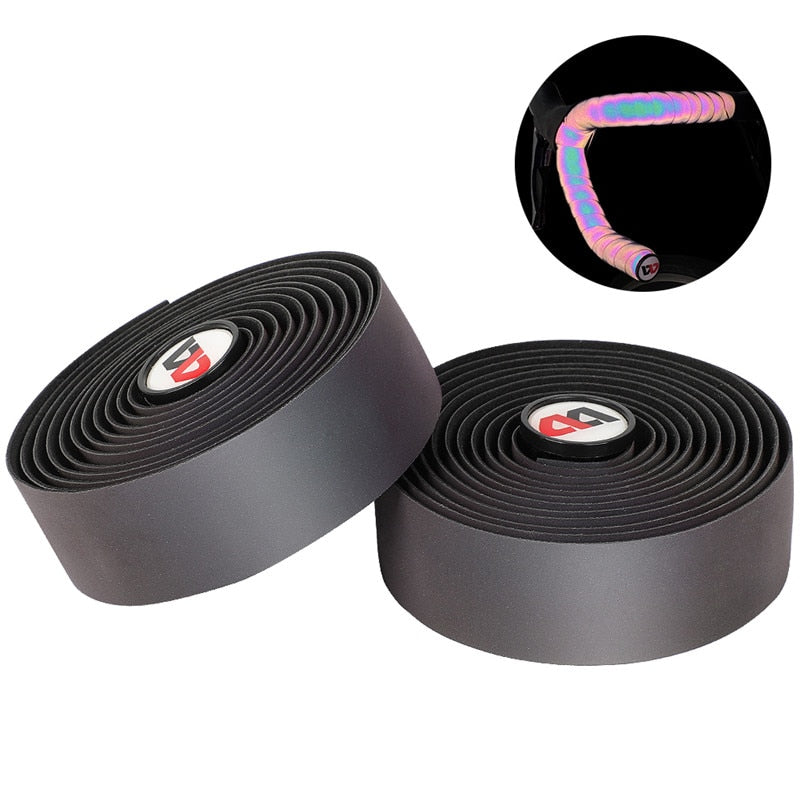 Premium Bike Handlebar Tape - Anti-Slip Silica Gel & EVA Shock Absorption Cycling Grip Wrap with End Plugs - Ideal for Road Bikes, Mountain Bikes & Commuting