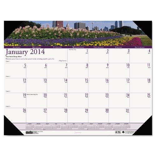 HOD1786 - Eco-Friendly Recycled Coastlines Monthly Desk Calendar 2024 | Sustainable Office Planner with Stunning Photography | Perfect for Home, Office & Gift Giving