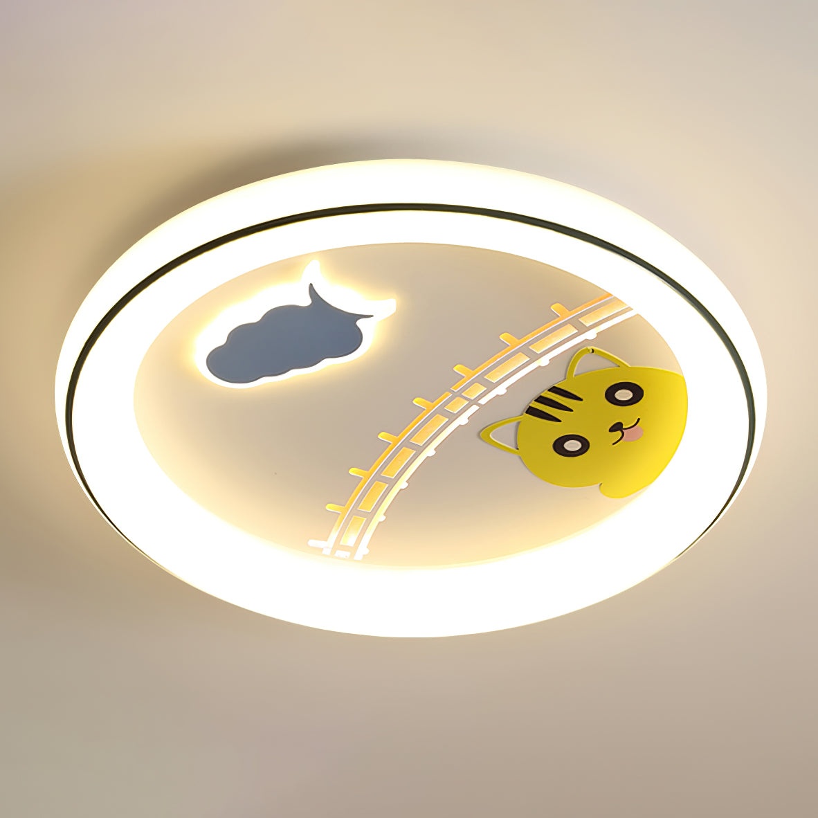 Adorable Cartoon Ceiling Light - Kids Room Decor, Nursery Lighting, Playroom Fixture - Perfect for Bedrooms, Children's Spaces & Themed Rooms