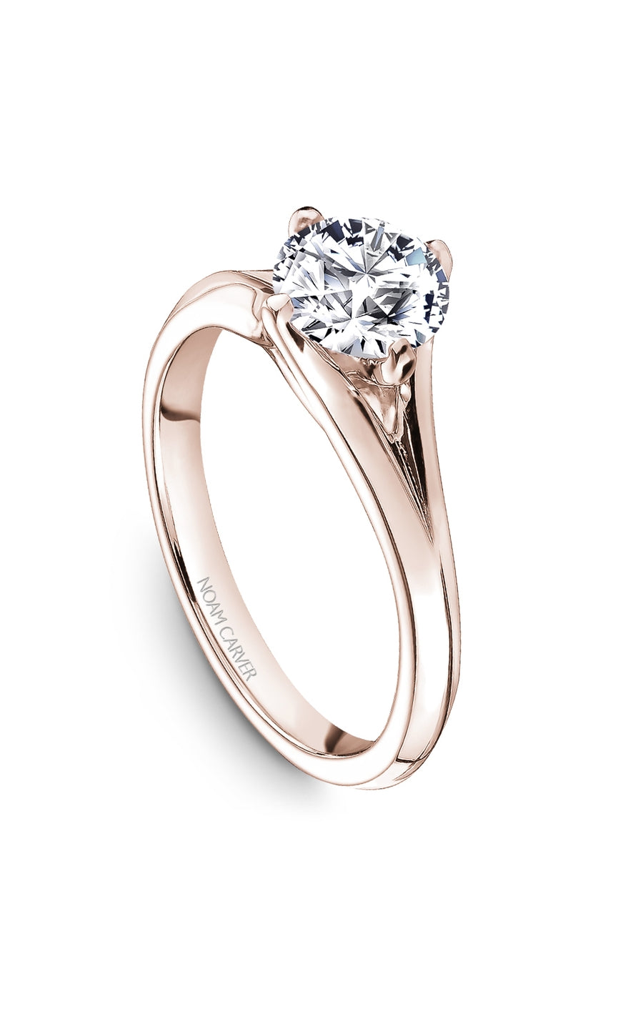 Noam Carver B352 01RA Diamond Engagement Ring for Women - 14K White Gold Bridal Wedding Band, Perfect for Proposals, Anniversaries & Special Occasions