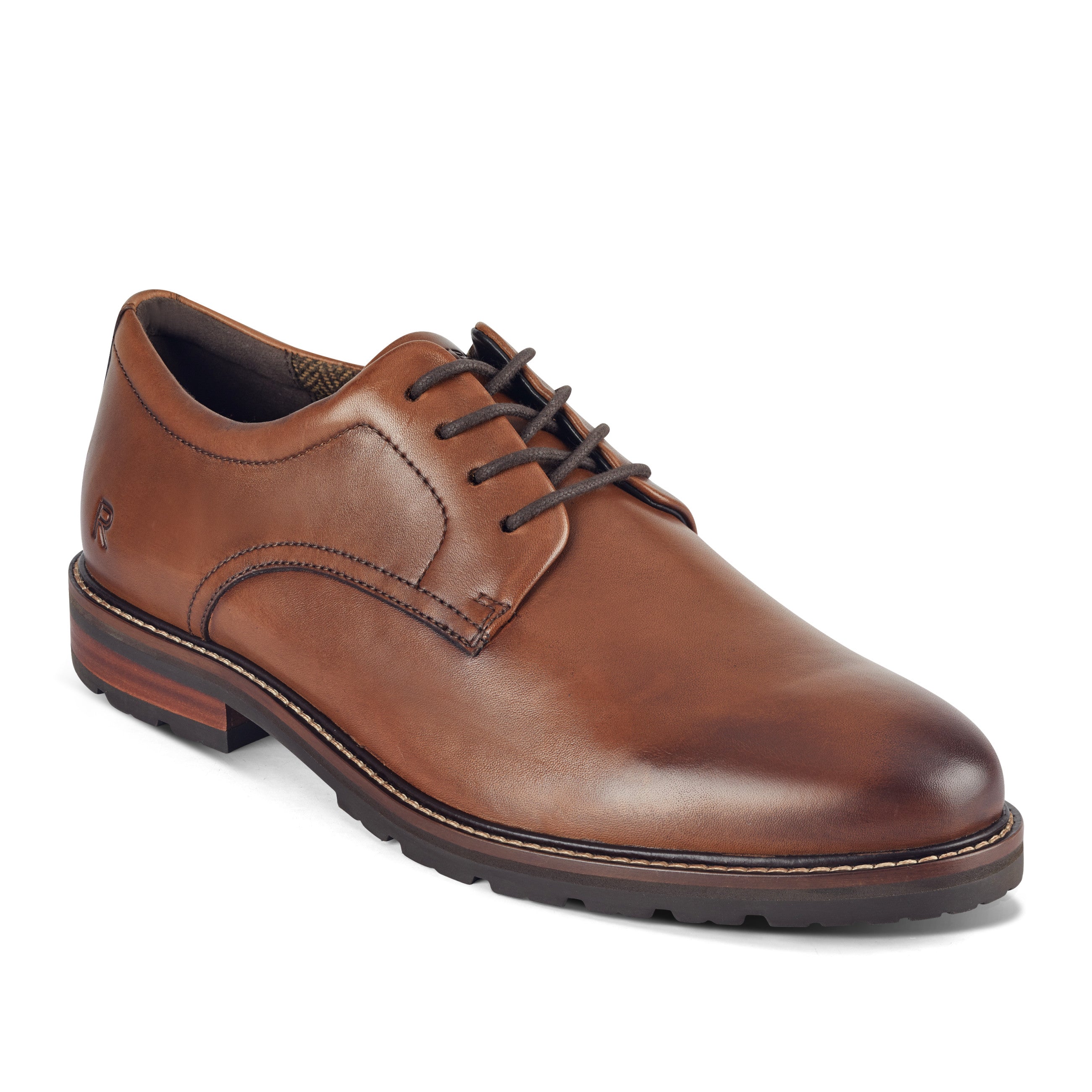 Men's Cedric Dress Shoes - Lace-Up Almond Toe Oxfords for Formal Wear & Business Attire | Classic Leather Dress Shoes for Weddings, Office & Special Occasions