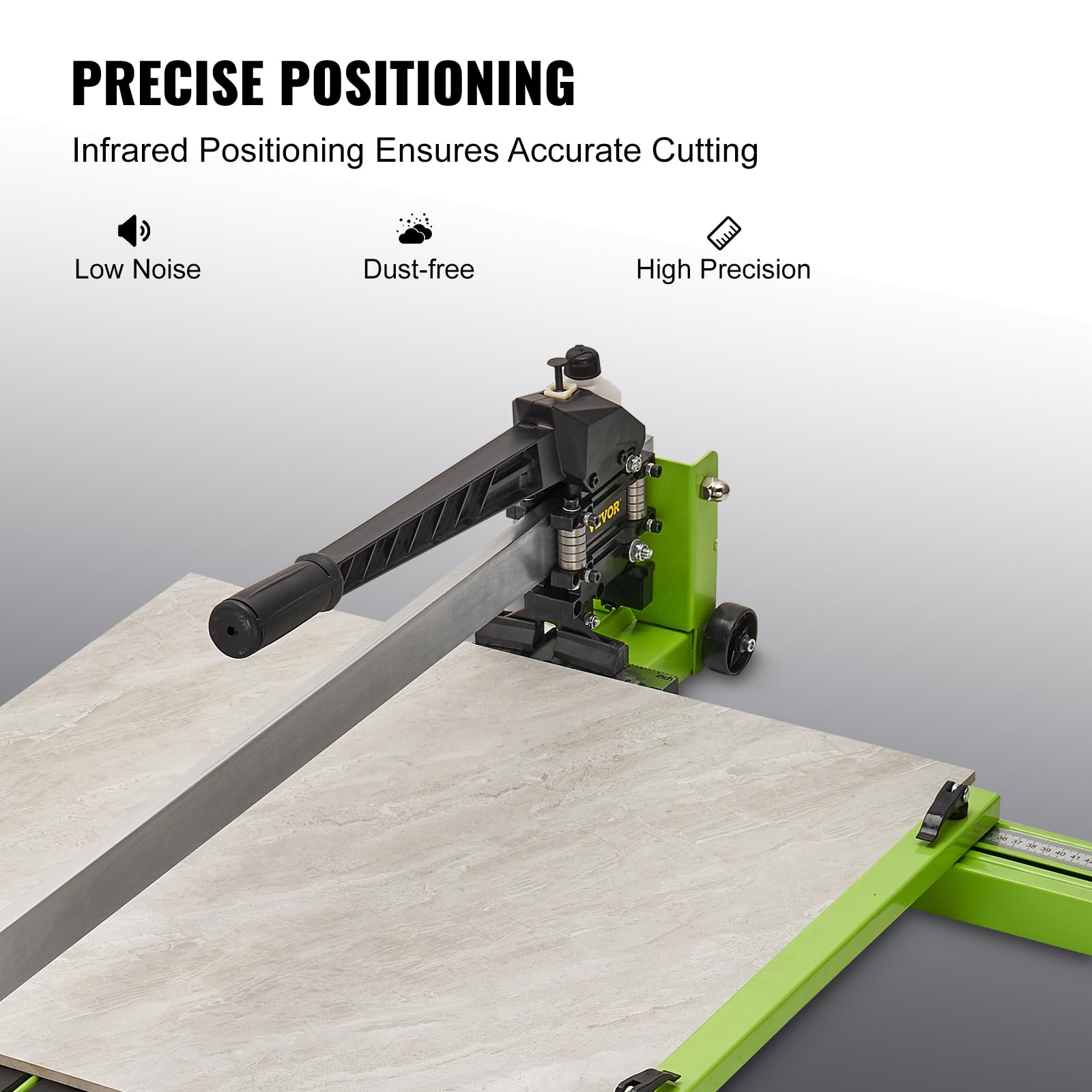 VEVOR 40 Inch Manual Tile Cutter with Laser Guide - All-Steel Frame Precision Tile Cutting Machine for Porcelain & Ceramic Floor Tiles - Includes Bonus Spare Cutter - Perfect for DIY Home Renovation and Professional Tile Installation Projects