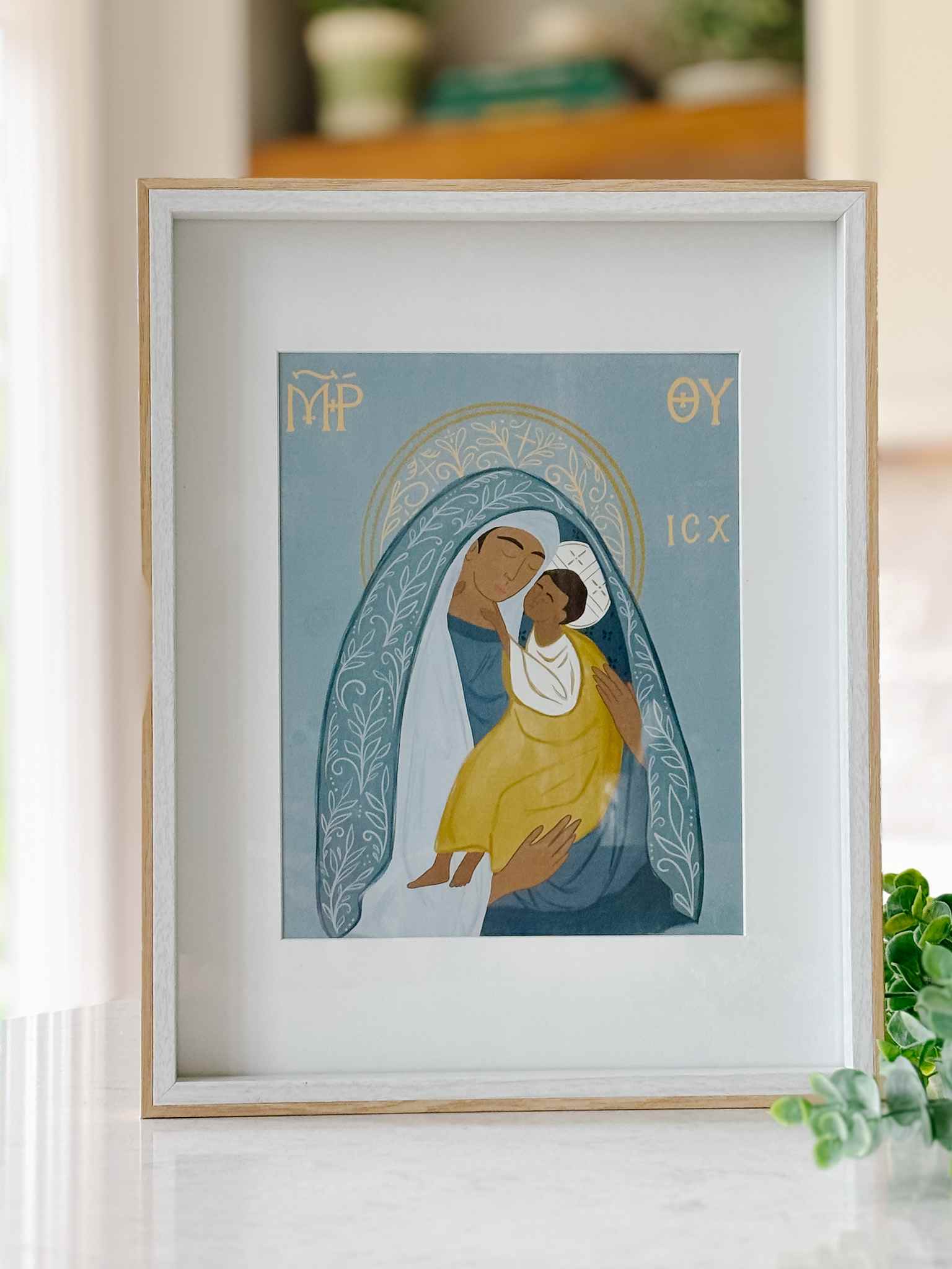 Our Lady of Perpetual Help Icon Inspired Print - Religious Wall Art for Home & Church Decor - Perfect for Prayer Rooms, Catholic Gifts & Spiritual Spaces