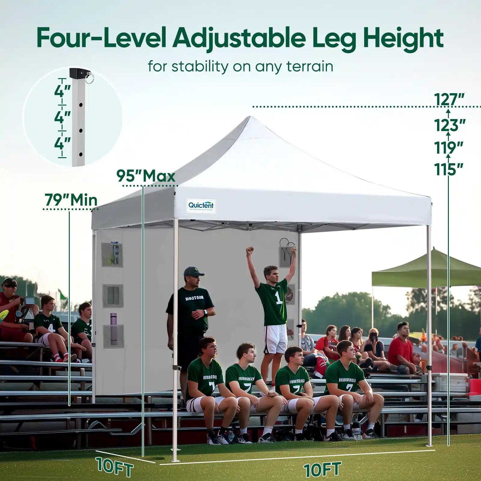 Heavy Duty Commercial Pop Up Canopy Tent - Waterproof Instant Shelter for Outdoor Events, Parties, Markets & Camping
