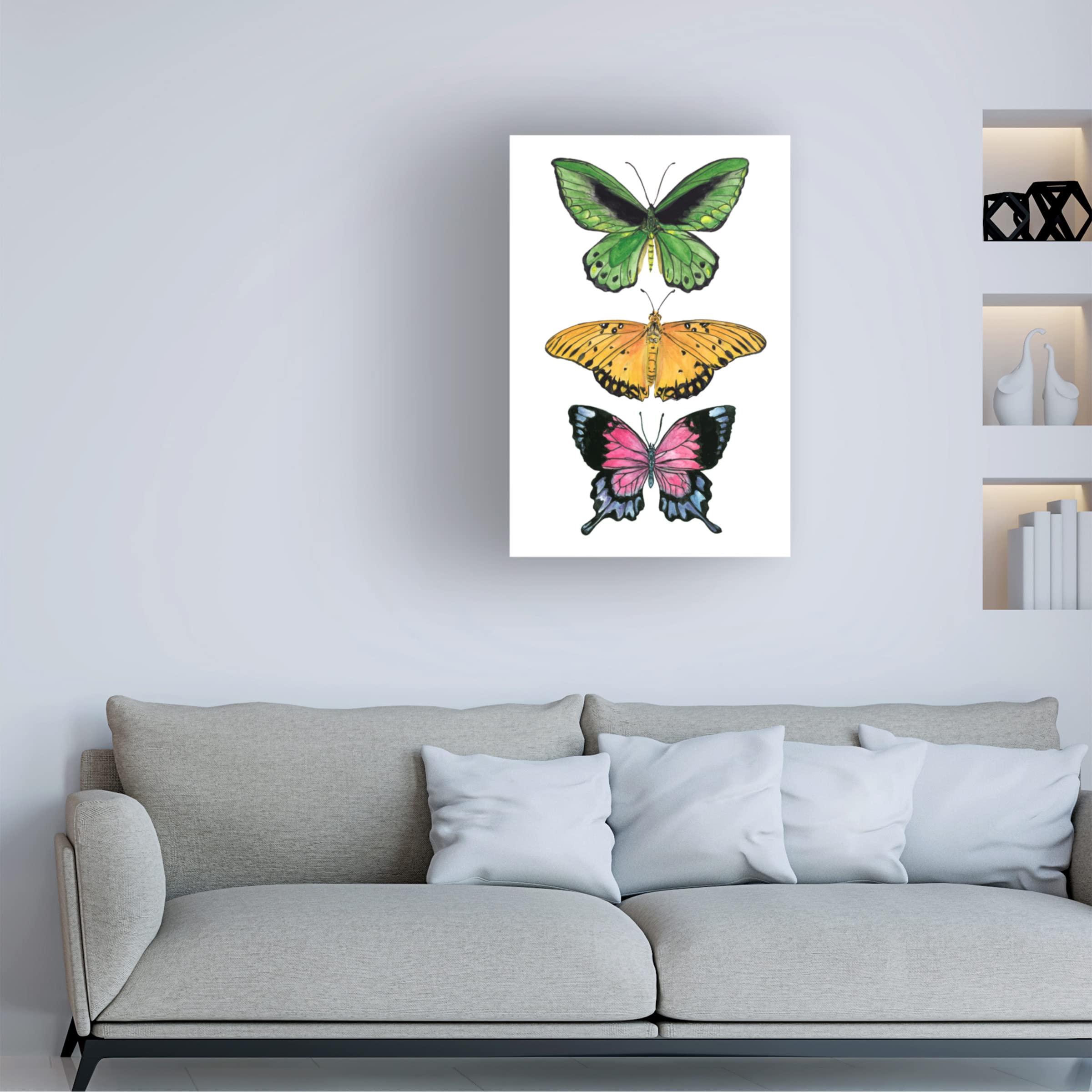 Trademark Fine Art 'Falling From IV' Canvas Wall Art by Melissa Wang - Modern Abstract Painting for Living Room, Bedroom & Office Decor