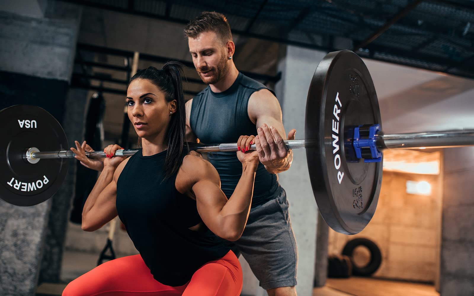 2-Inch Olympic Barbell Bumper Plates Pair - 5lb/10lb/15lb/25lb/35lb/45lb Weight Plates with Steel Ring Insert for CrossFit, Weightlifting & Strength Training - Perfect for Home Gym & Commercial Fitness Centers