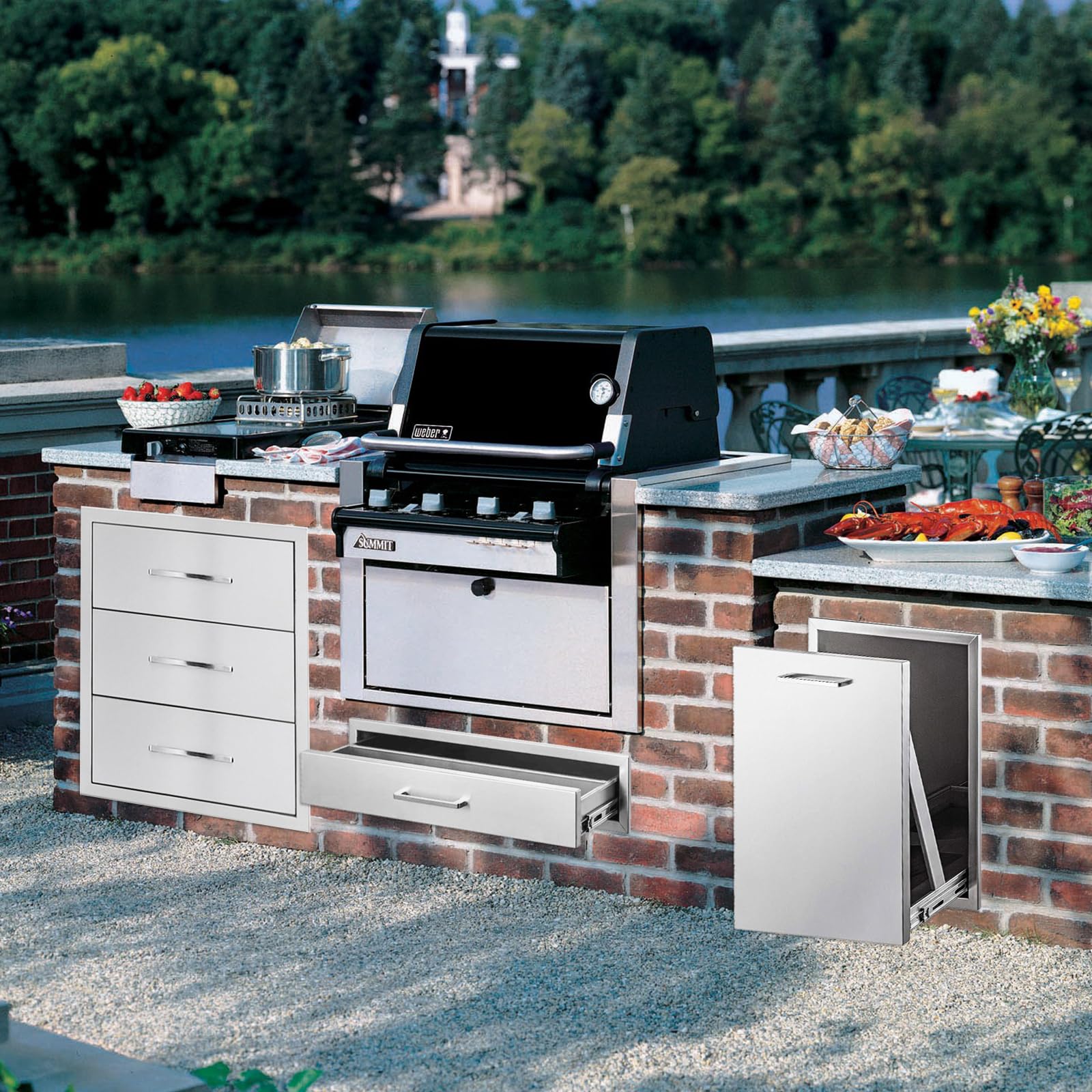 Stainless Steel Outdoor Kitchen Drawers - 14