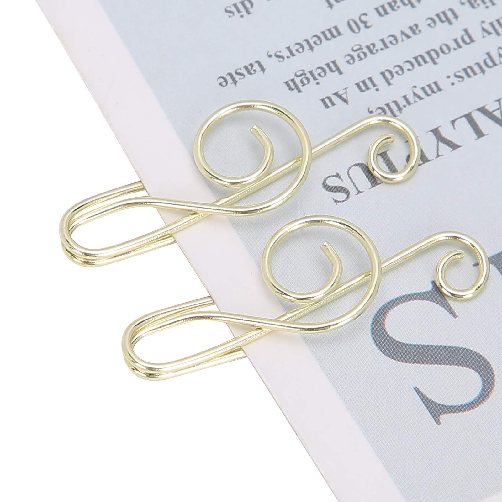20Pcs Music Themed Stainless Steel Paper Clips - Gold Musical Note Office Supplies for Organizing Documents, School Projects & Gift Wrapping (Elegant Gift Box Included) - Perfect for Teachers, Students & Music Lovers