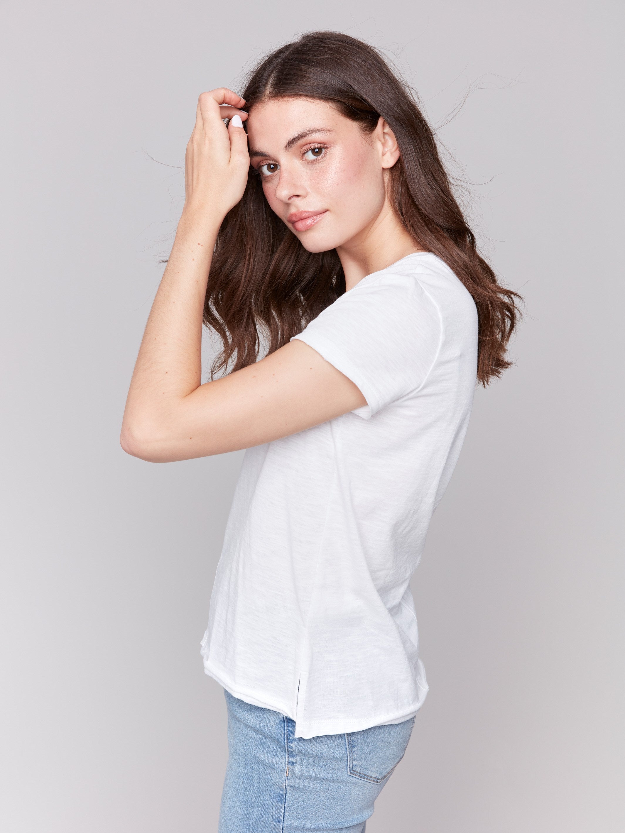 Organic Cotton Slub T-Shirt for Men & Women | Soft Breathable White Tee | Casual Wear, Layering & Everyday Outfits