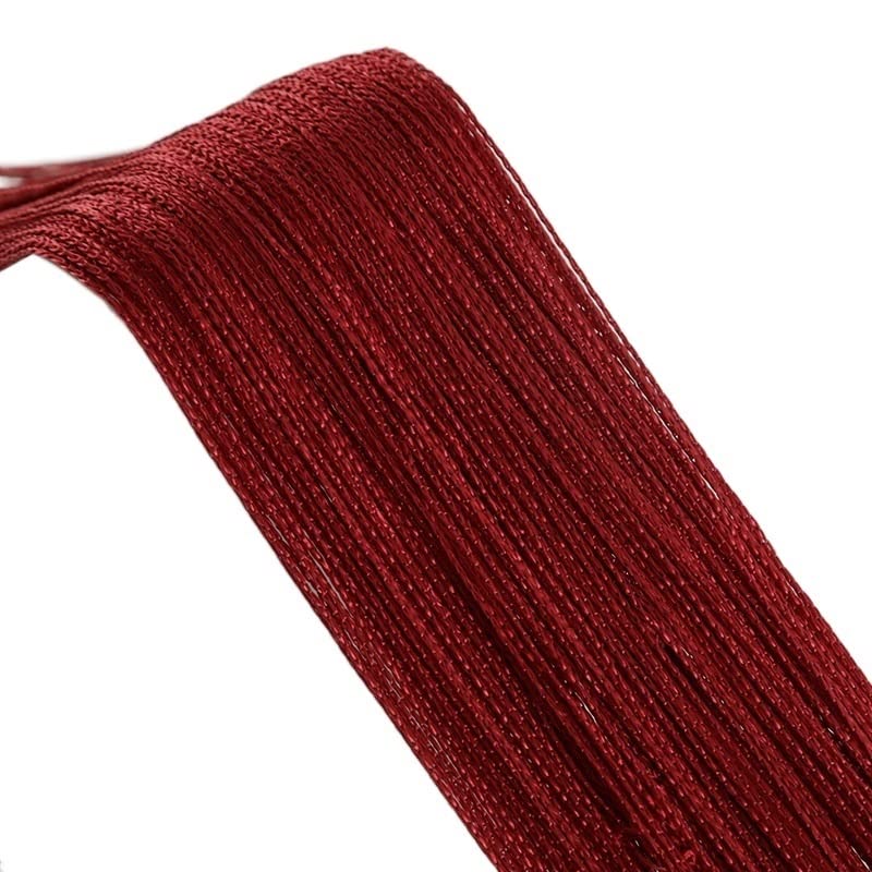 Luxury Tassel Curtains for Living Room - 100x200cm Window Door Panel Room Divider with Elegant Decorations, Home Decoration for Bedroom & Dorm (Wine Red) - Perfect for Privacy, Light Filtering & Stylish Interior Design