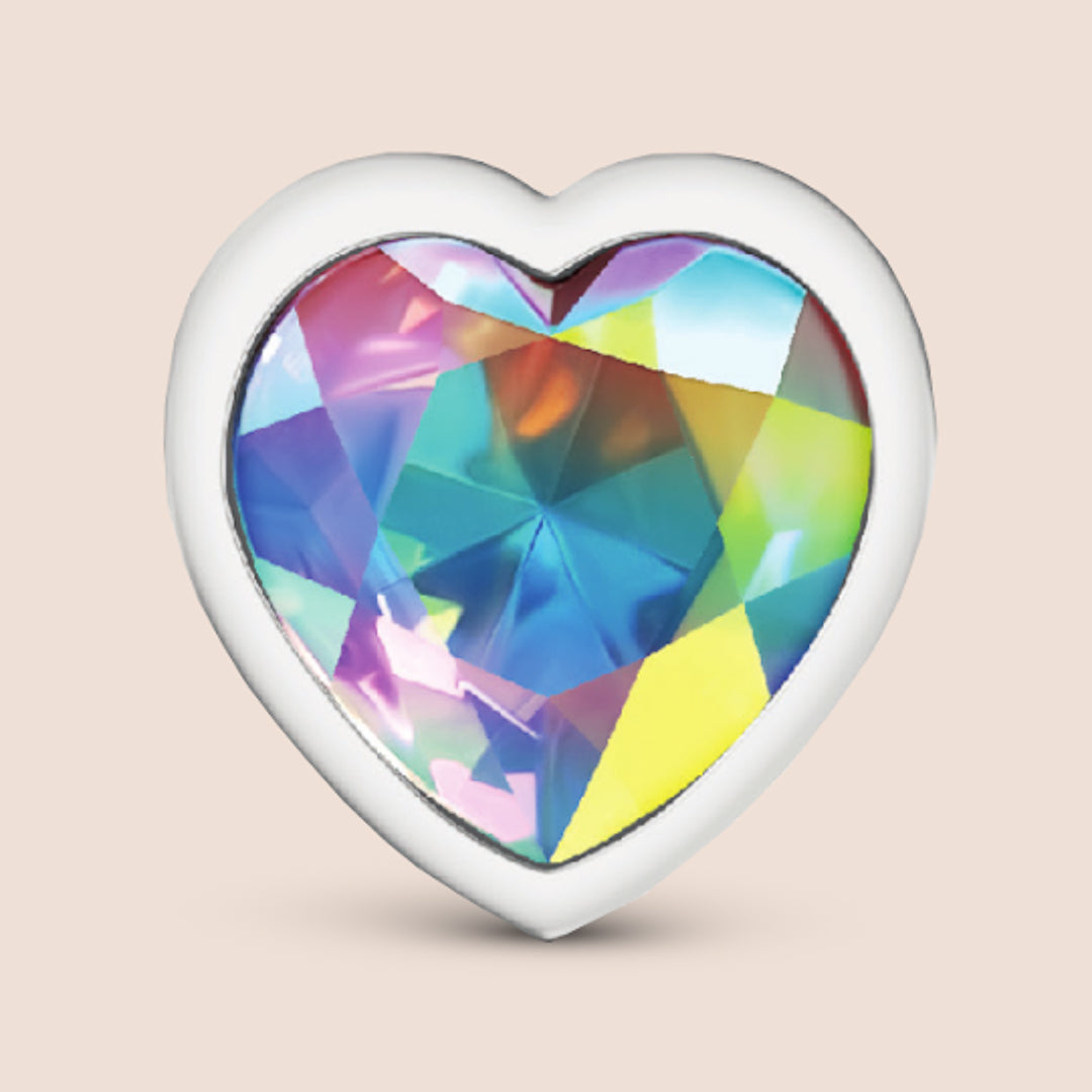 Cheeky Charms Silver Heart Plug - Lightweight Metal Booty Jewelry for Belly Button & Body Piercing | Perfect for Parties, Festivals & Everyday Wear