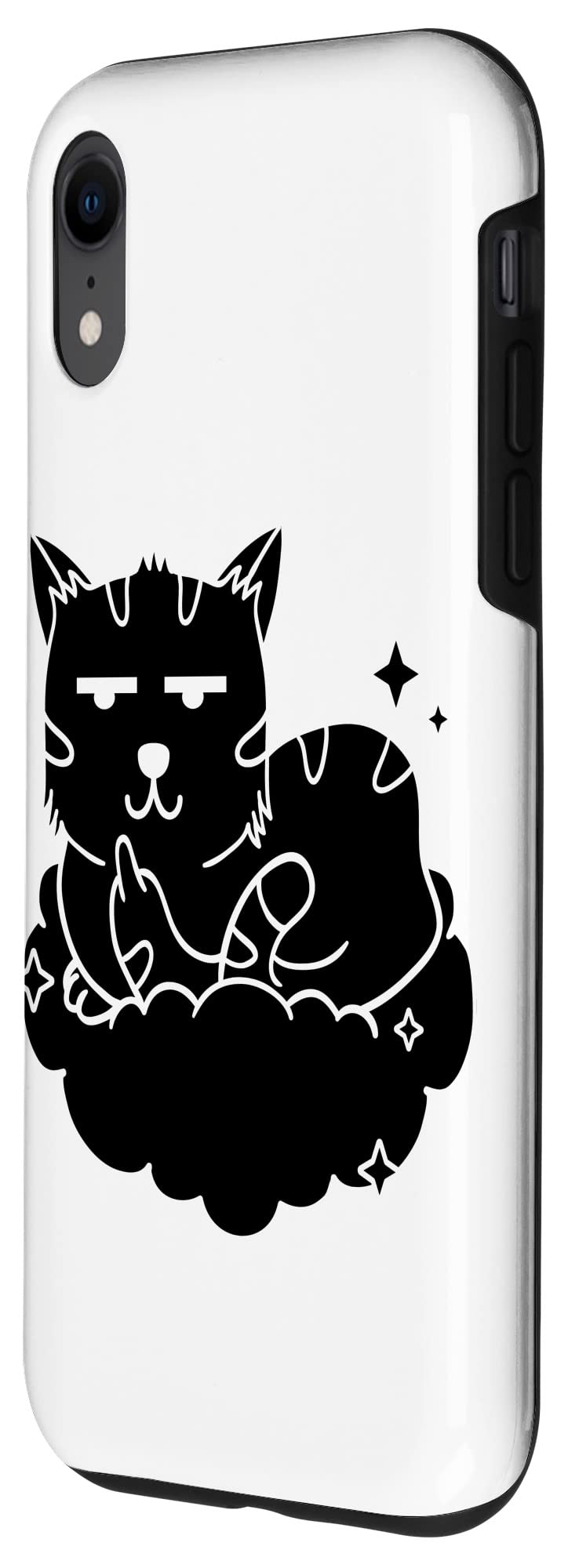 iPhone XR Cat Finger Case - Funny Cat Flipping Off Phone Cover for iPhone XR - Perfect for Cat Lovers, Prank Gifts & Humorous Daily Use