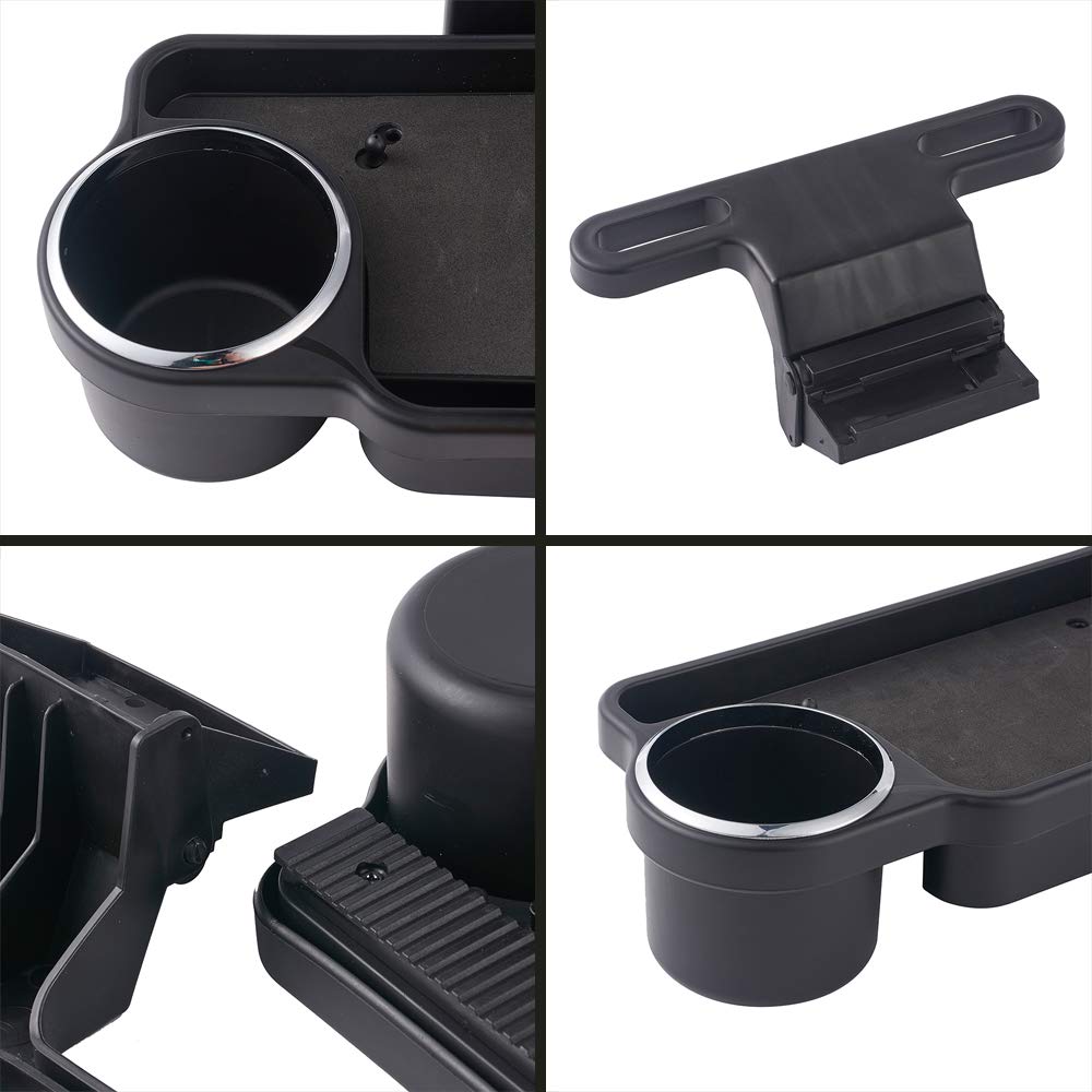 Foldable Car Headrest Cup Holder - Multifunctional Seat Back Organizer with Drink Pocket & Food Tray | Perfect for Road Trips, Commuting & Family Travel