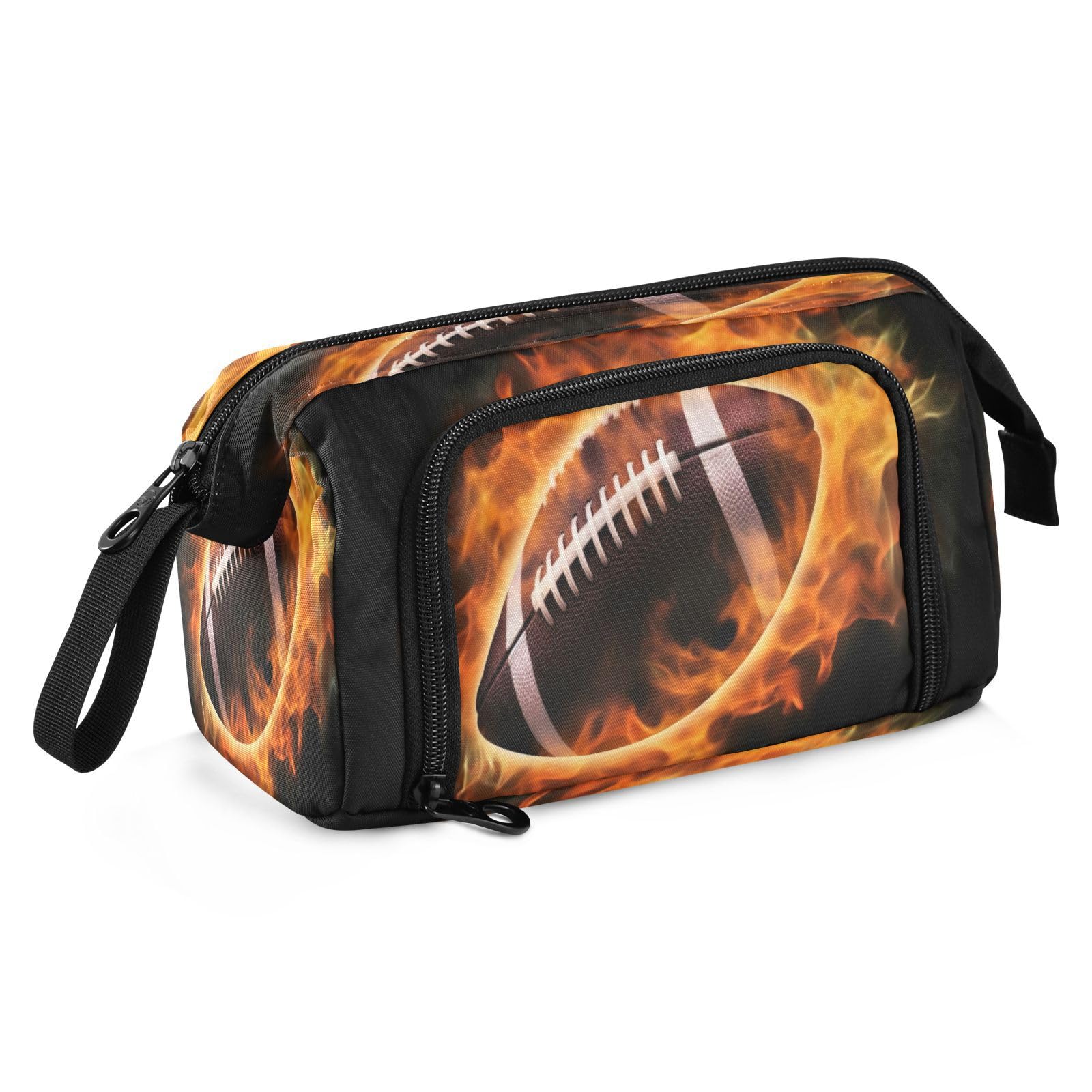 Sports Football Pencil Case - Large Capacity School & Office Organizer for Pens, Pencils & Stationery - Perfect for Students, Boys, Girls & Professionals (College, Work, Travel)