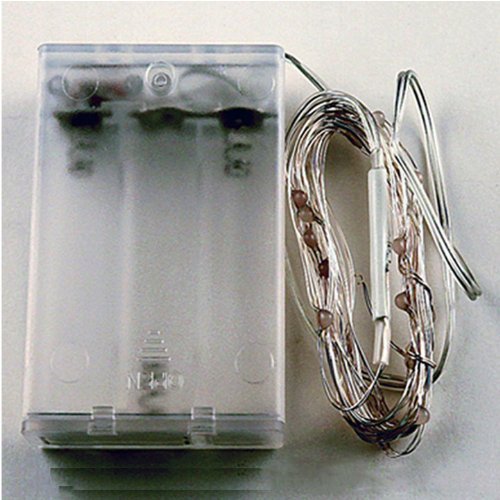 20 LED Battery Operated String Lights - 7ft Silver Wire Blue Fairy Lights for Bedroom, Wedding, Party & Outdoor Decor