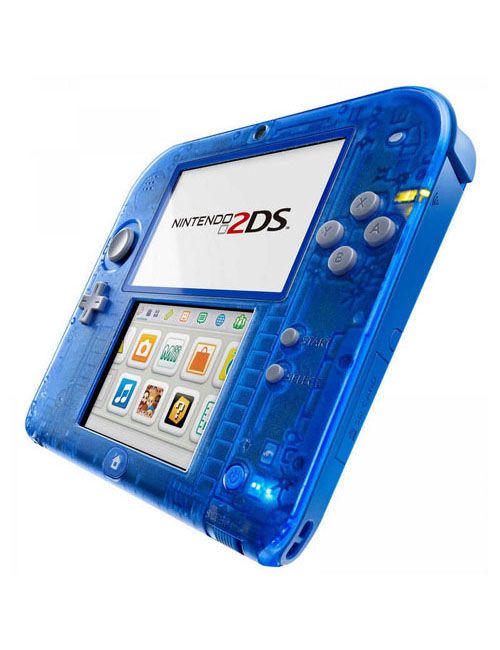 Nintendo 2DS Handheld Gaming Console - Crystal Blue Edition | Portable Game System for Kids & Adults | Perfect for Travel, Commuting & Home Entertainment