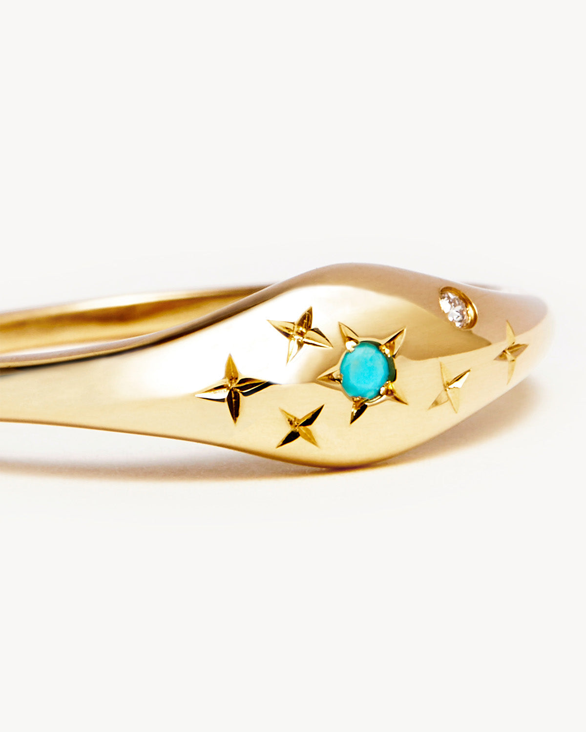 14K Solid Gold Lucky Starry Night Zodiac Diamond Ring for Sagittarius - Perfect for Birthdays, Anniversaries & Astrology Gifts