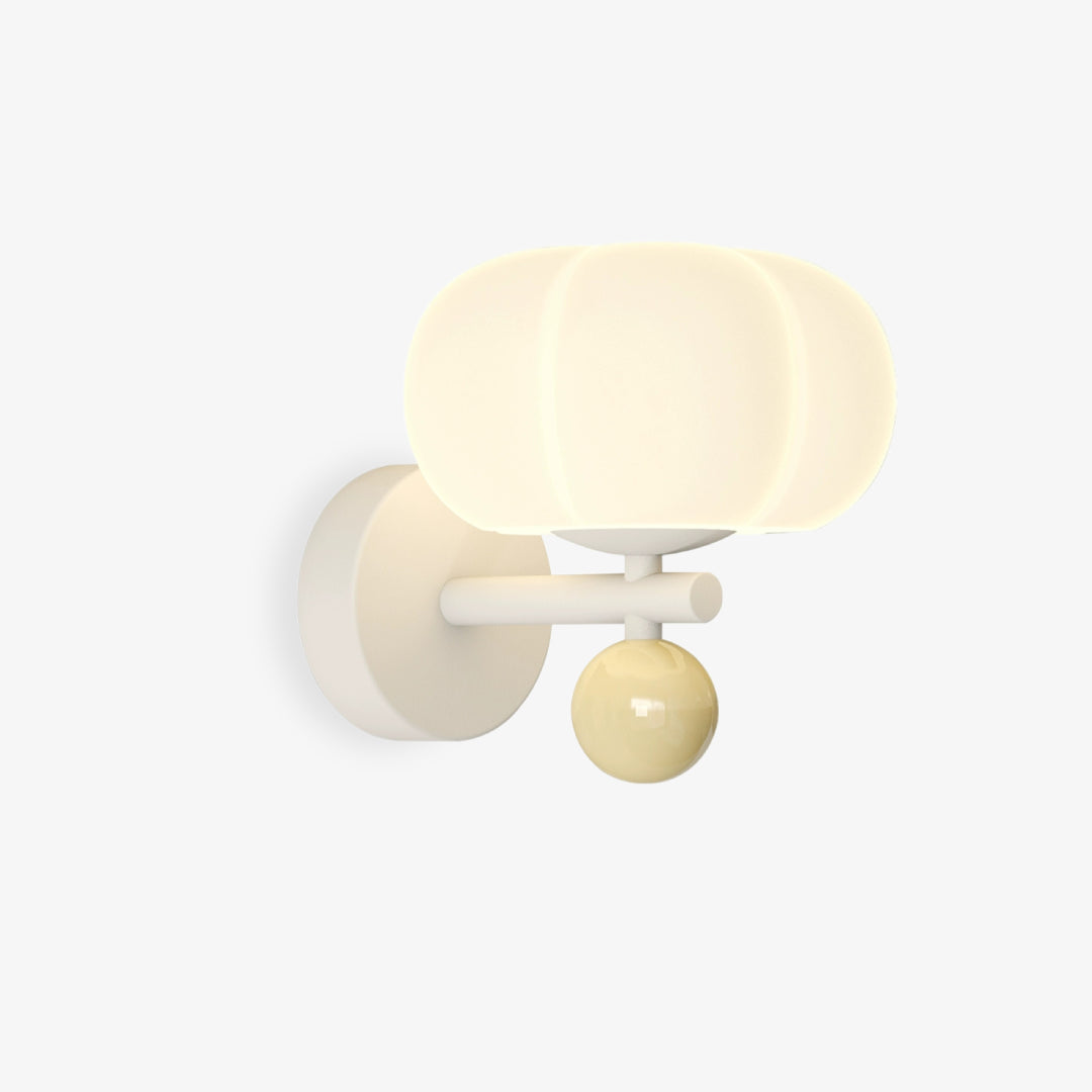 Pumpkin Cream Wall Lamp - Decorative Night Light for Bedroom, Nursery, Living Room - Warm Ambient Lighting for Relaxation & Cozy Atmosphere