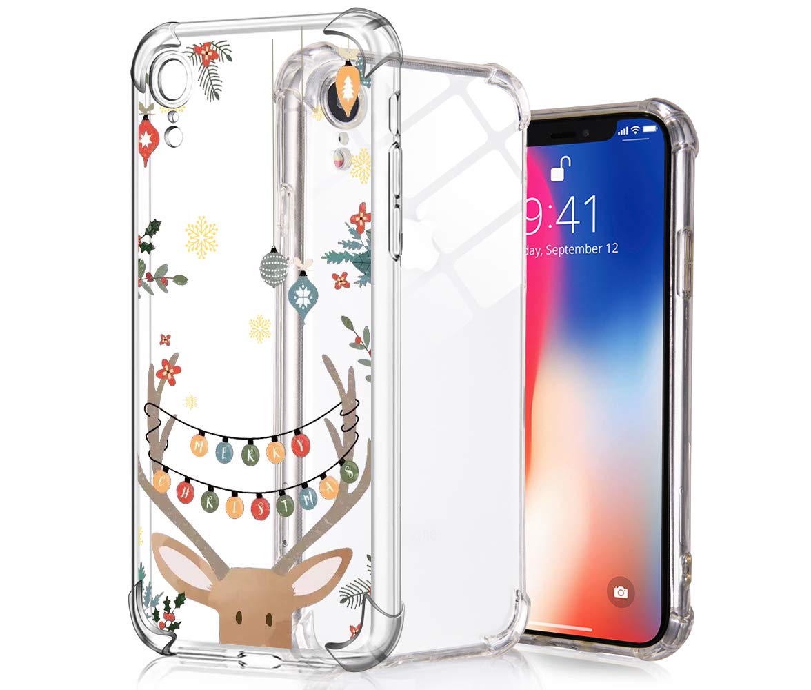 Festive Christmas Phone Case for iPhone 11 - Soft Flexible TPU Bumper with Shockproof & Anti-Fall Protection | Cute Holiday Design for Women & Kids | Perfect Gift for Christmas Parties & Family Gatherings (6.1 inch, 2019 Model)