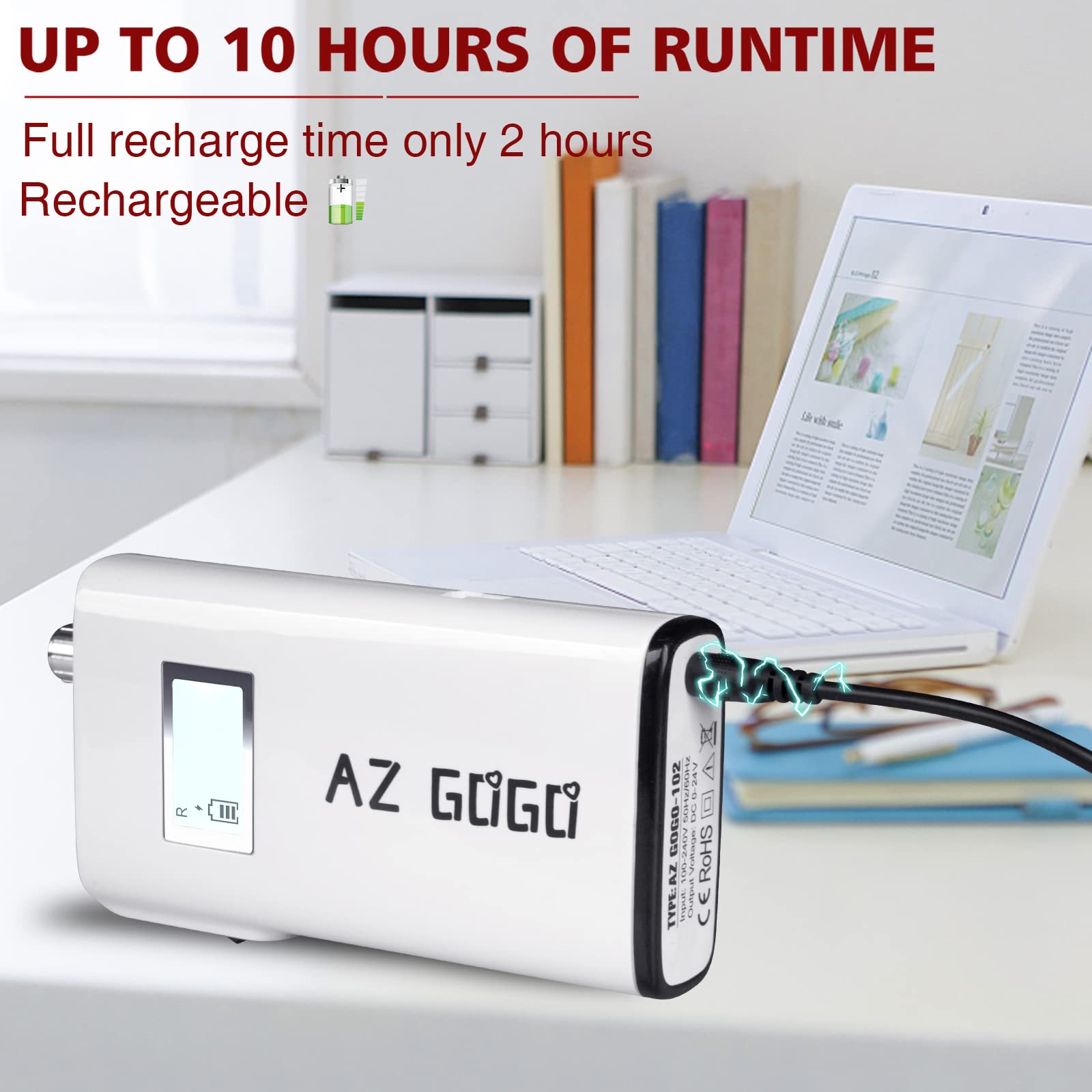 Professional Cordless Nail Drill Machine 30000RPM - AZ GOGO Portable Electric Nail File for Acrylic & Gel Nails with LCD Display | Perfect for Home Salon, Nail Art & Professional Manicures
