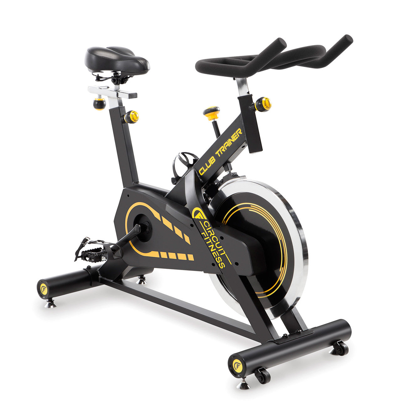 Circuit Fitness AMZ 955BK BT Indoor Cycling Bike - 40 lbs Flywheel, Bluetooth Connectivity, Quiet Belt Drive System | Home Gym Cardio Workout Equipment for Weight Loss & Fitness Training