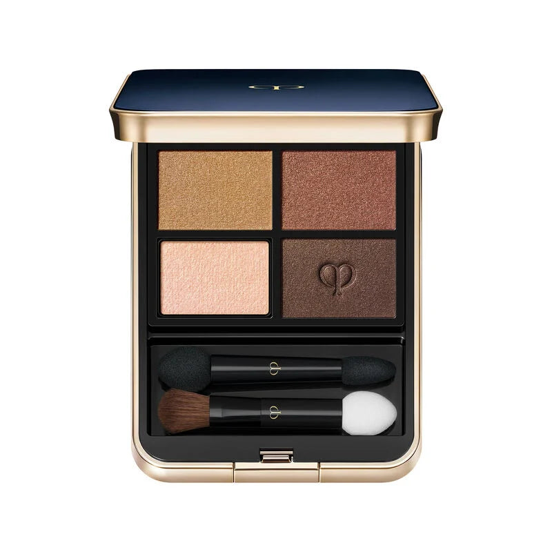 4-Piece Eye Color Quad Set with Refill & Case - Perfect for Everyday Makeup & Travel