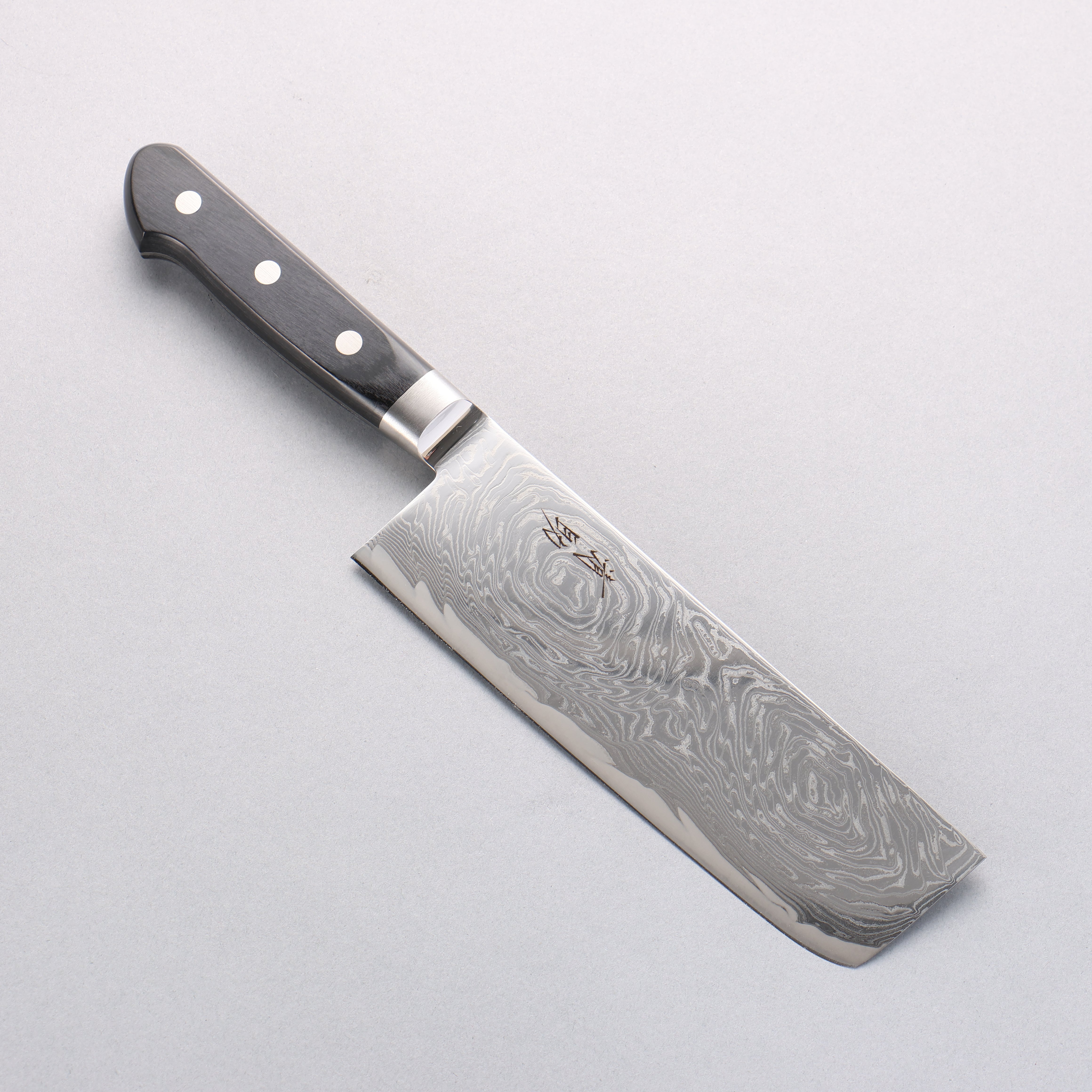 Premium Seisuke Nami AUS10 Damascus Nakiri Knife 165mm - Mirror Finish, Black Pakkawood Handle - Japanese Kitchen Knife for Professional Chefs & Home Cooking, Perfect for Slicing Vegetables & Herbs