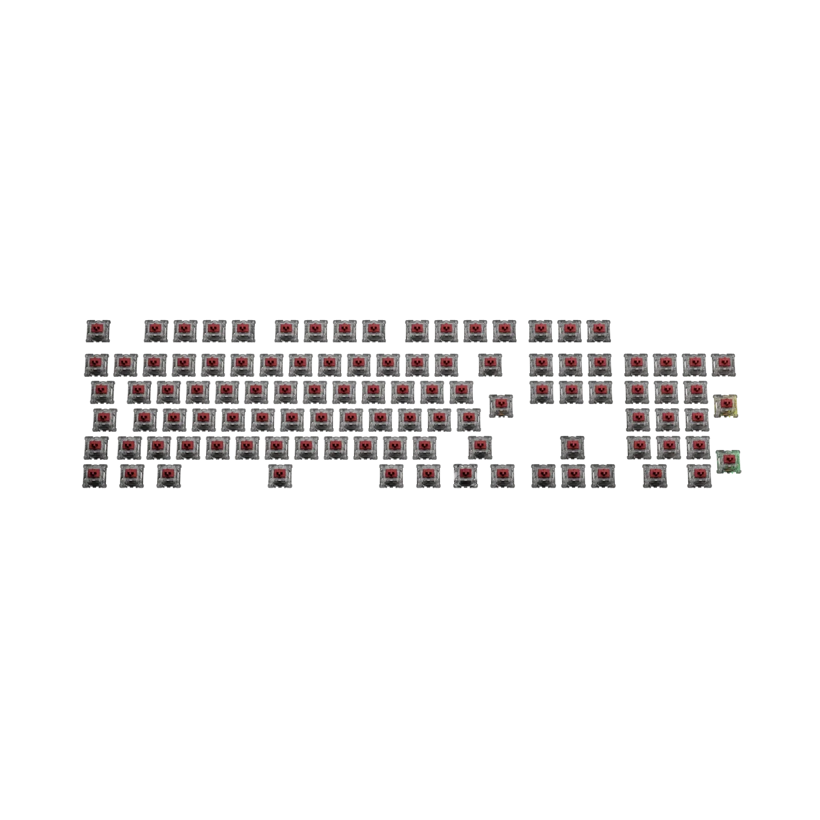 Glorious Fox Heavy MX 100 ISO Mechanical Keyboard Switches - Premium Gaming & Typing Key Switches for Mechanical Keyboards (100 Pack) - Perfect for Esports, Programming & Office Work