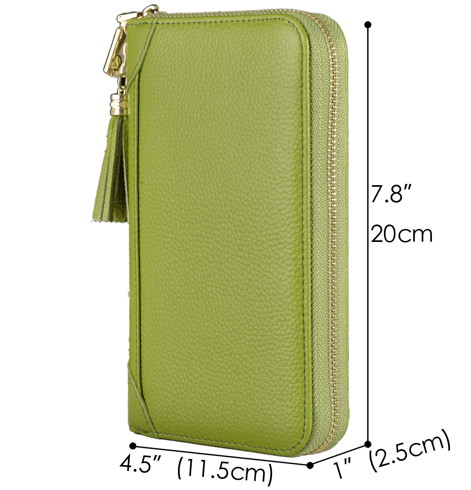 Premium RFID Blocking Leather Credit Card Holder Wallet for Women - Slim Zipper Purse with Multiple Card Slots, Perfect for Travel, Shopping & Everyday Use