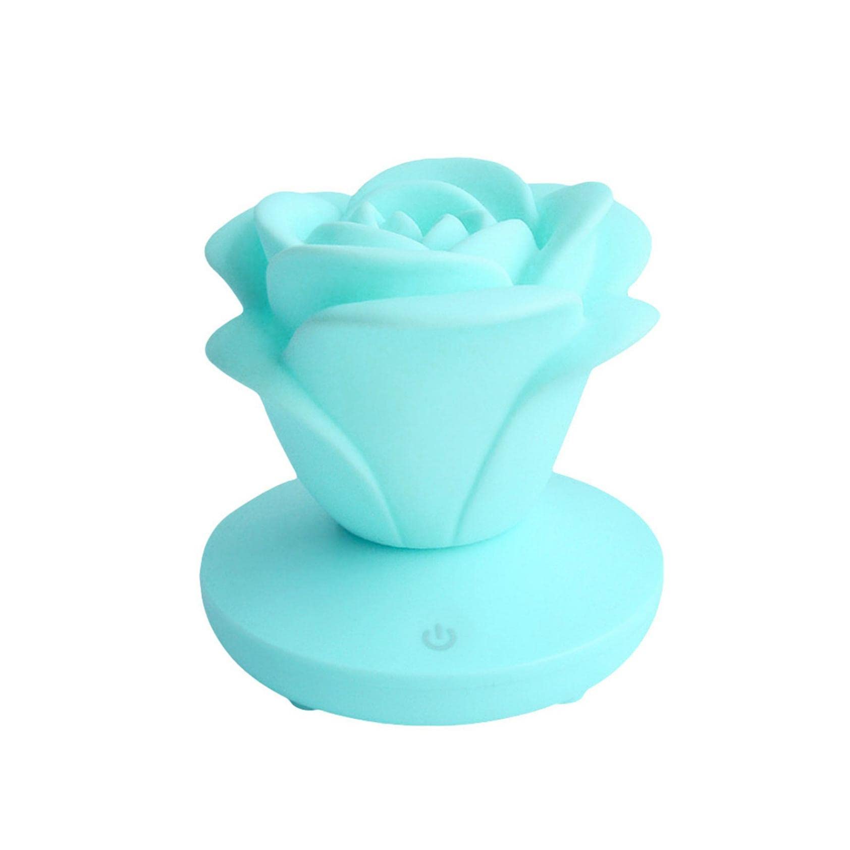 Romantic LED Rose Night Light - Dimmable USB-Powered Rose-Shaped Atmosphere Lamp for Bedroom, Valentine's Day Gift, Home Decor (Blue) | Perfect for Romantic Dates, Wedding Decorations & Cozy Bedside Lighting