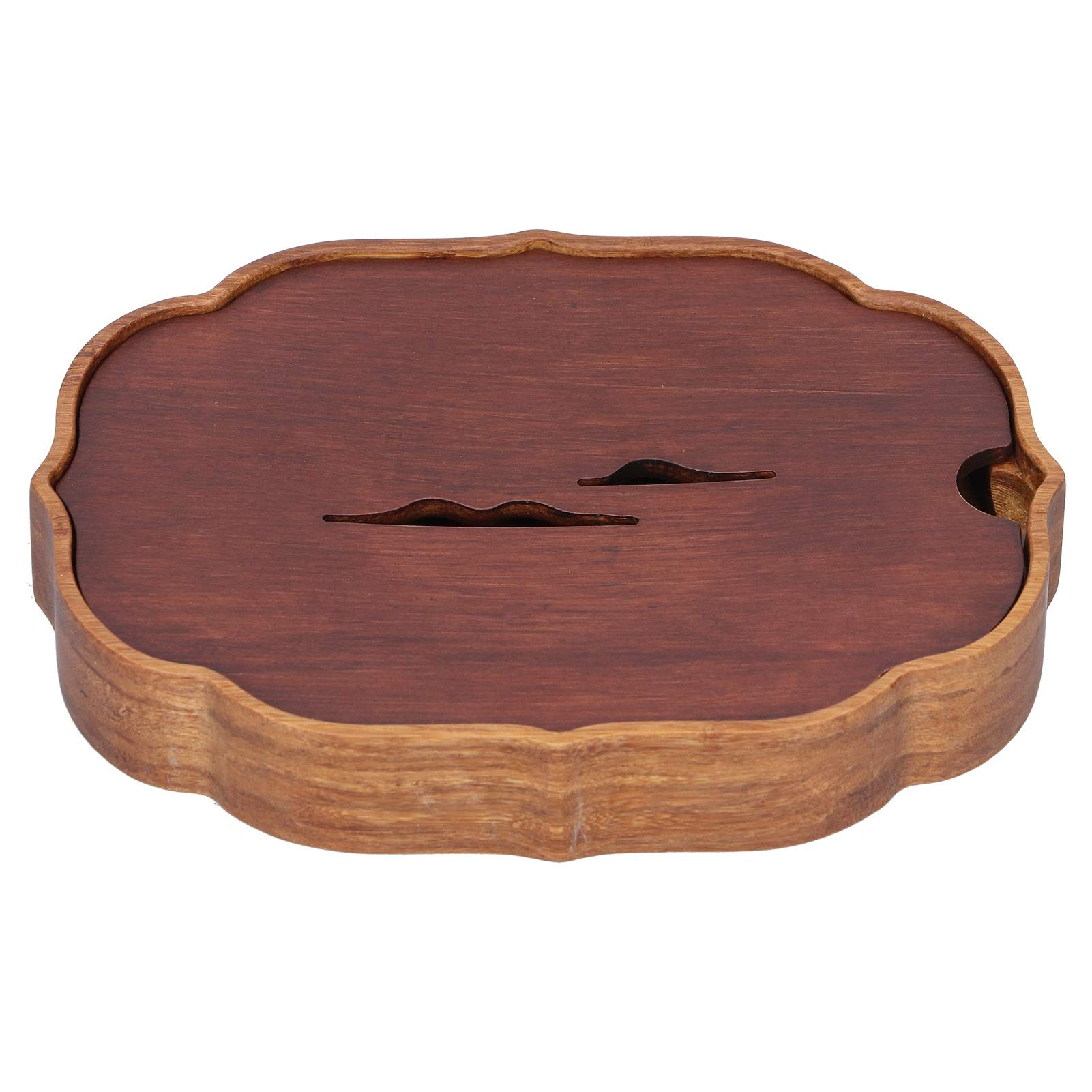 Premium Chinese Style Bamboo Gongfu Tea Serving Tray Box (7.1x5.5x1.2in) - Handcrafted Tea Ceremony Accessory for Kungfu Tea Set - Perfect for Home Tea Parties, Zen Meditation & Asian Decor