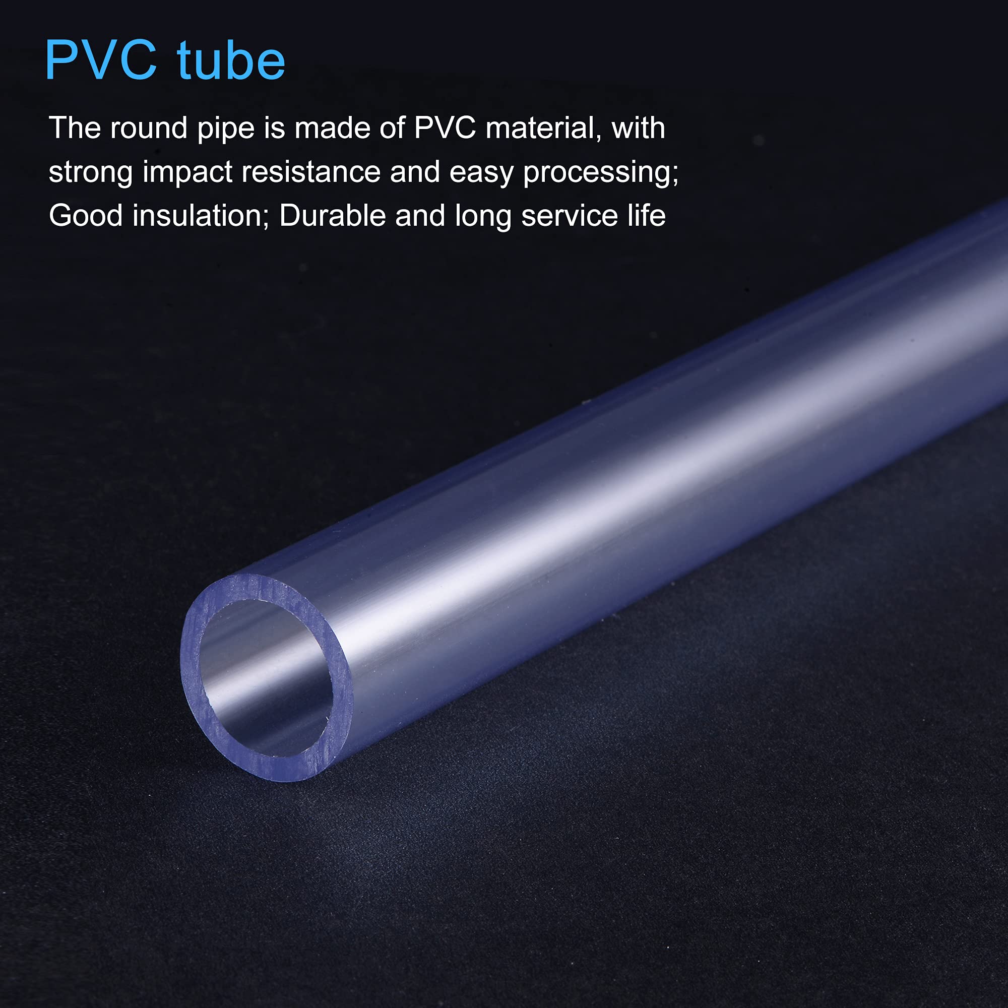 **MECCANIXITY PVC Rigid Round Pipe 15mm ID 20mm OD 300mm - High Transparency Plastic Tube for Water Pipes, Aquariums, Fish Tanks - Ideal for Plumbing, DIY Projects, and Home Aquarium Setup**