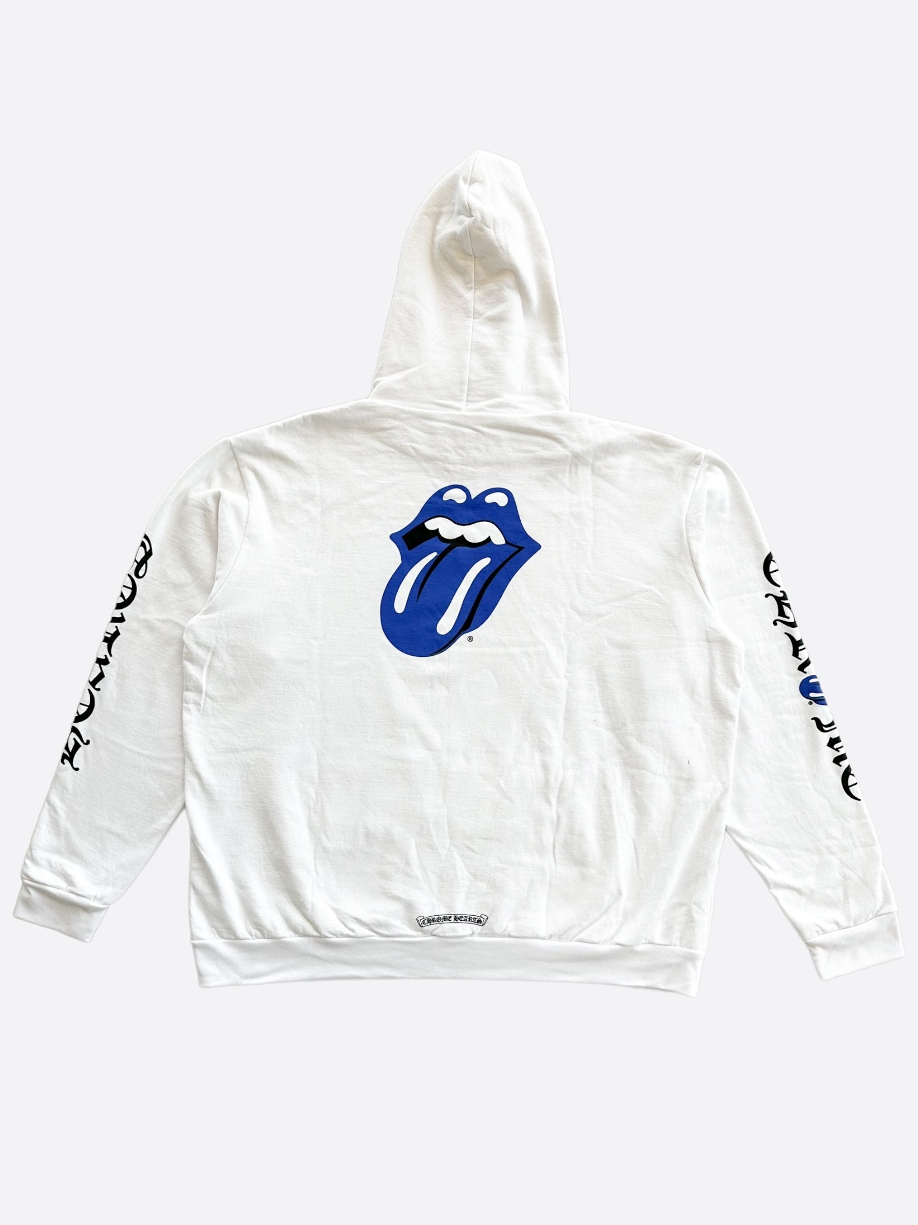Chrome Hearts White & Blue Rolling Stones Hoodie - Stylish Unisex Pullover for Streetwear & Casual Outfits | Perfect for Concerts, Travel & Everyday Wear