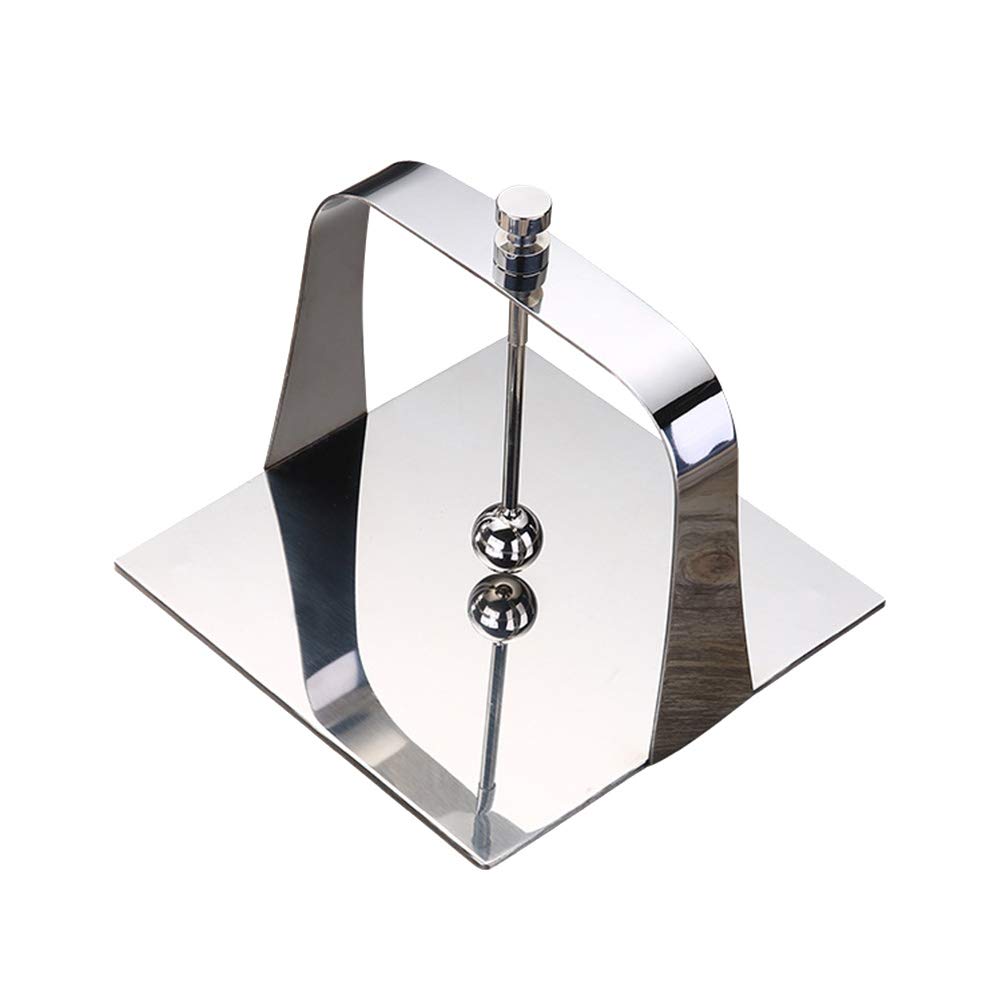 Stainless Steel Napkin Holder - Countertop Paper Towel & Tissue Holder Stand - 13.5x13.5cm Decorative Kitchen Organizer for Dining Table, Restaurant, and Home Decor
