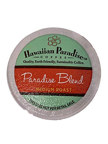 Hawaiian Paradise Coffee Paradise Blend Single Serve Cups - Medium Roast (108 Count) - Compatible with Keurig K-Cup Brewers - Perfect for Home, Office & Travel