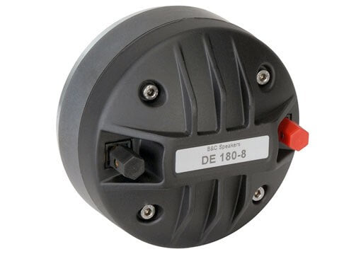 B&C DE180 8 Ohm 60W Bolt-On Pro Audio Compression Driver for PA Systems & Live Sound - High Power Horn Speaker Replacement Part