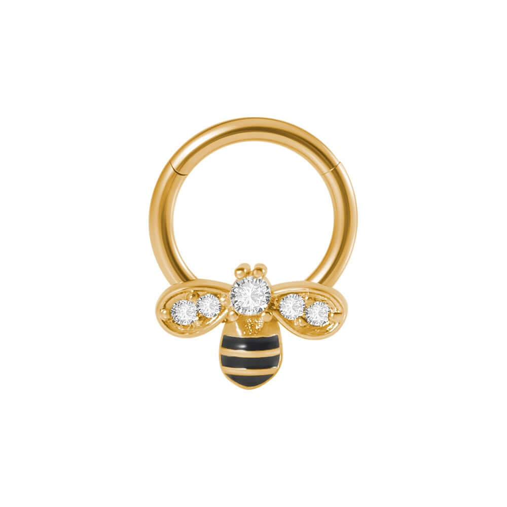 Gothic Snake Bee Nose Ring - Stainless Steel Body Jewelry DL7192 for Women | Perfect for Goth Fashion, Piercing Lovers & Alternative Style Accessories