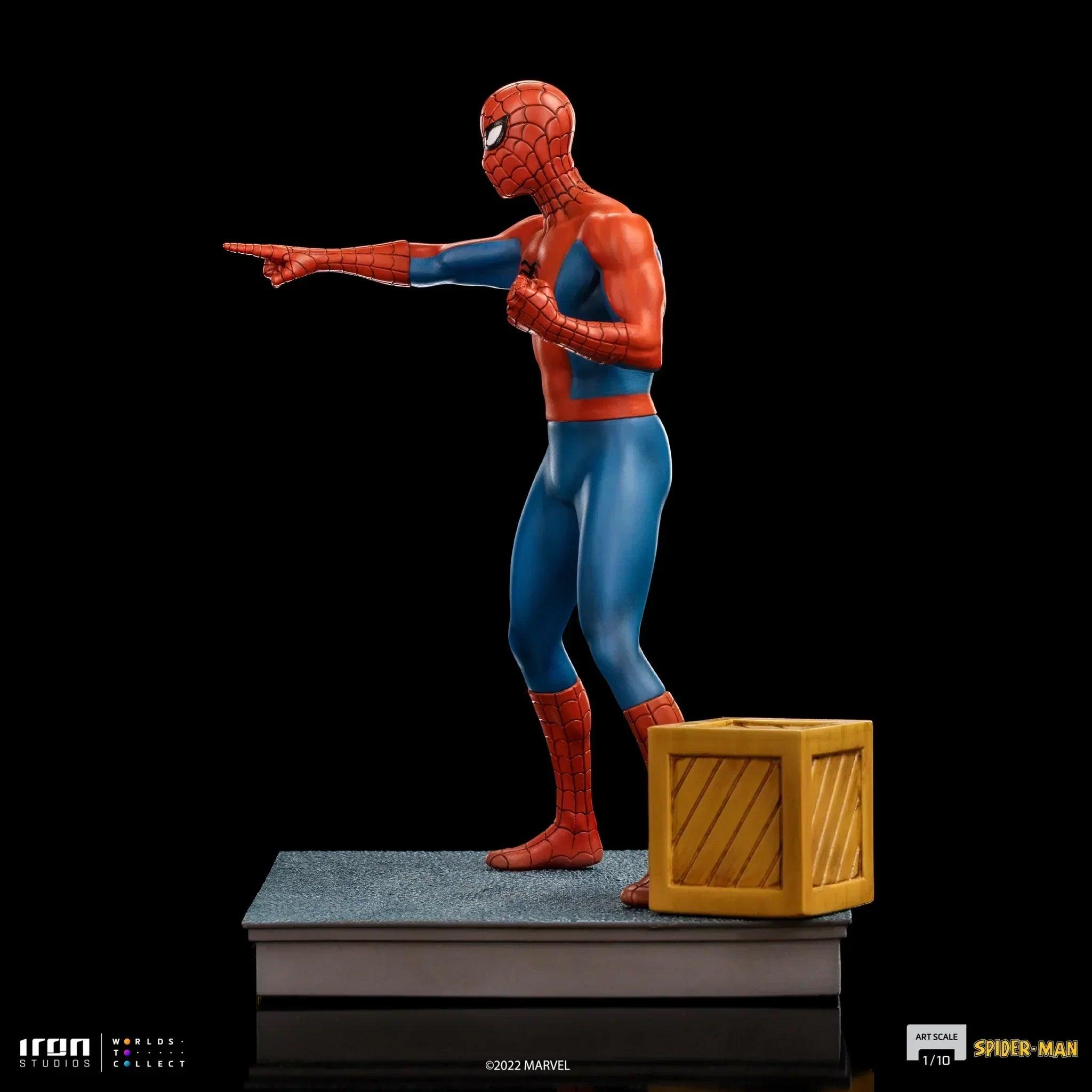 Iron Studios Spider-Man 60s Animated Series BDS Art Scale 1/10 Statue - Collectible Marvel Superhero Figure for Display & Home Decor