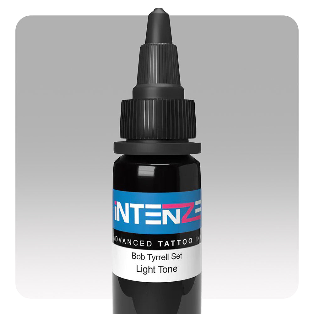 Light Tone Bob Tyrrell Black & Grey Series Intenze Tattoo Ink 1oz Bottle - Professional Tattoo Artist Supplies for Realistic Shading & Fine Line Work