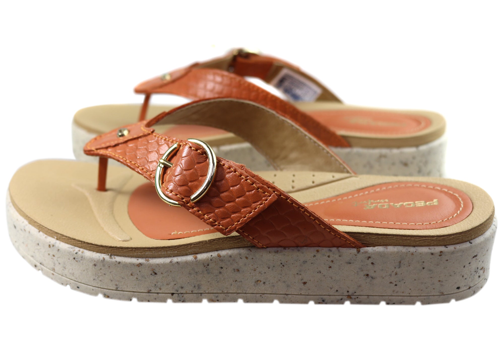Pegada Explora Women's Comfort Leather Thong Sandals - Made in Brazil - Perfect for Beach, Vacation & Summer Outfits
